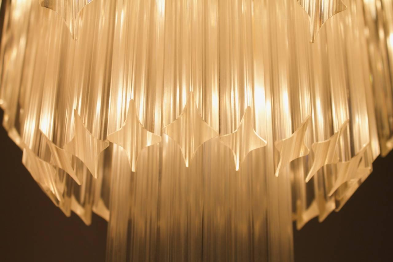 Mid-Century Modern Large Murano Glass Chandelier, Italy, 1970s