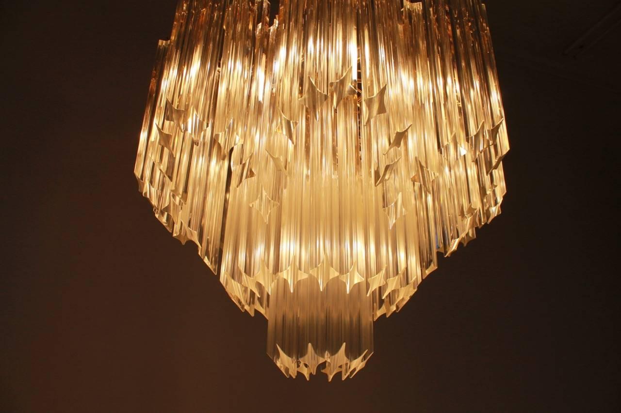 Large Murano Glass Chandelier, Italy, 1970s In Good Condition In Frankfurt / Dreieich, DE