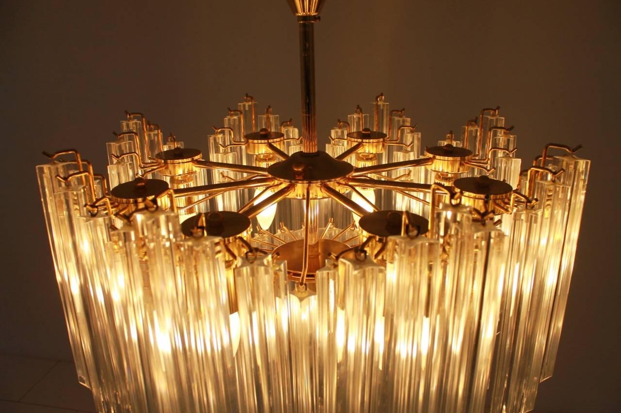 Late 20th Century Large Murano Glass Chandelier, Italy, 1970s