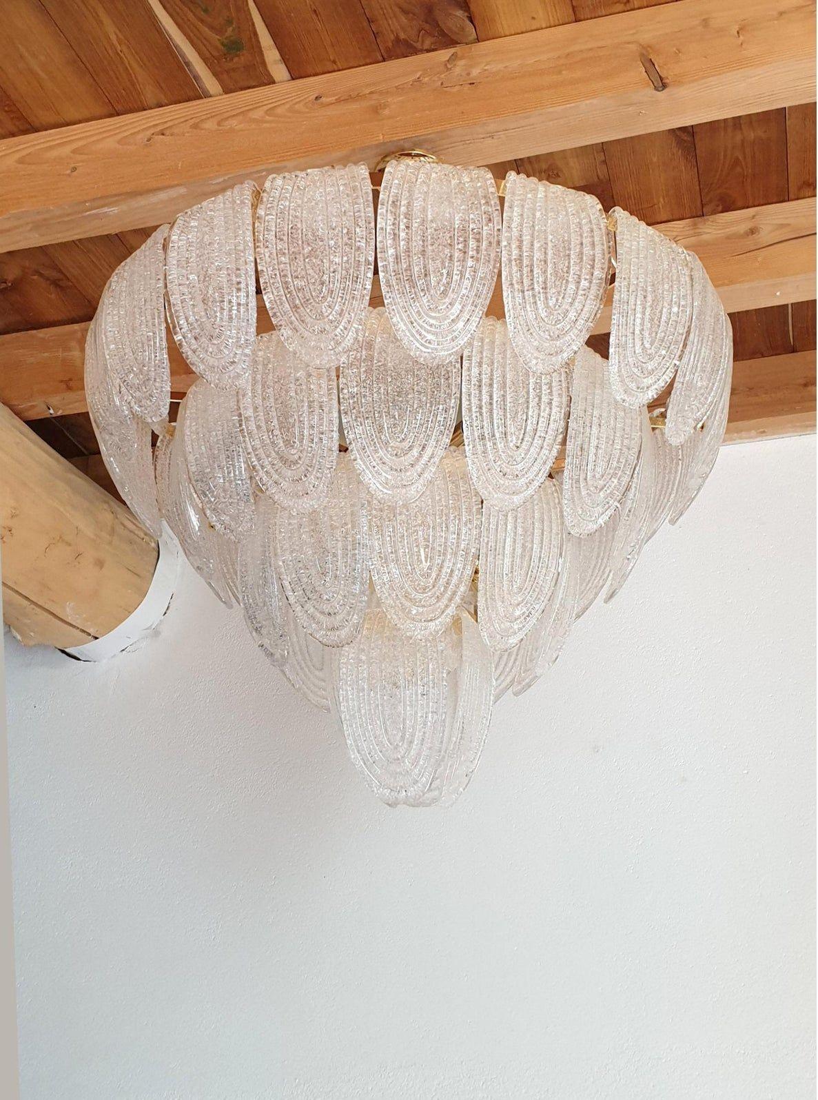 Italian Large Murano Glass Chandelier Italy For Sale