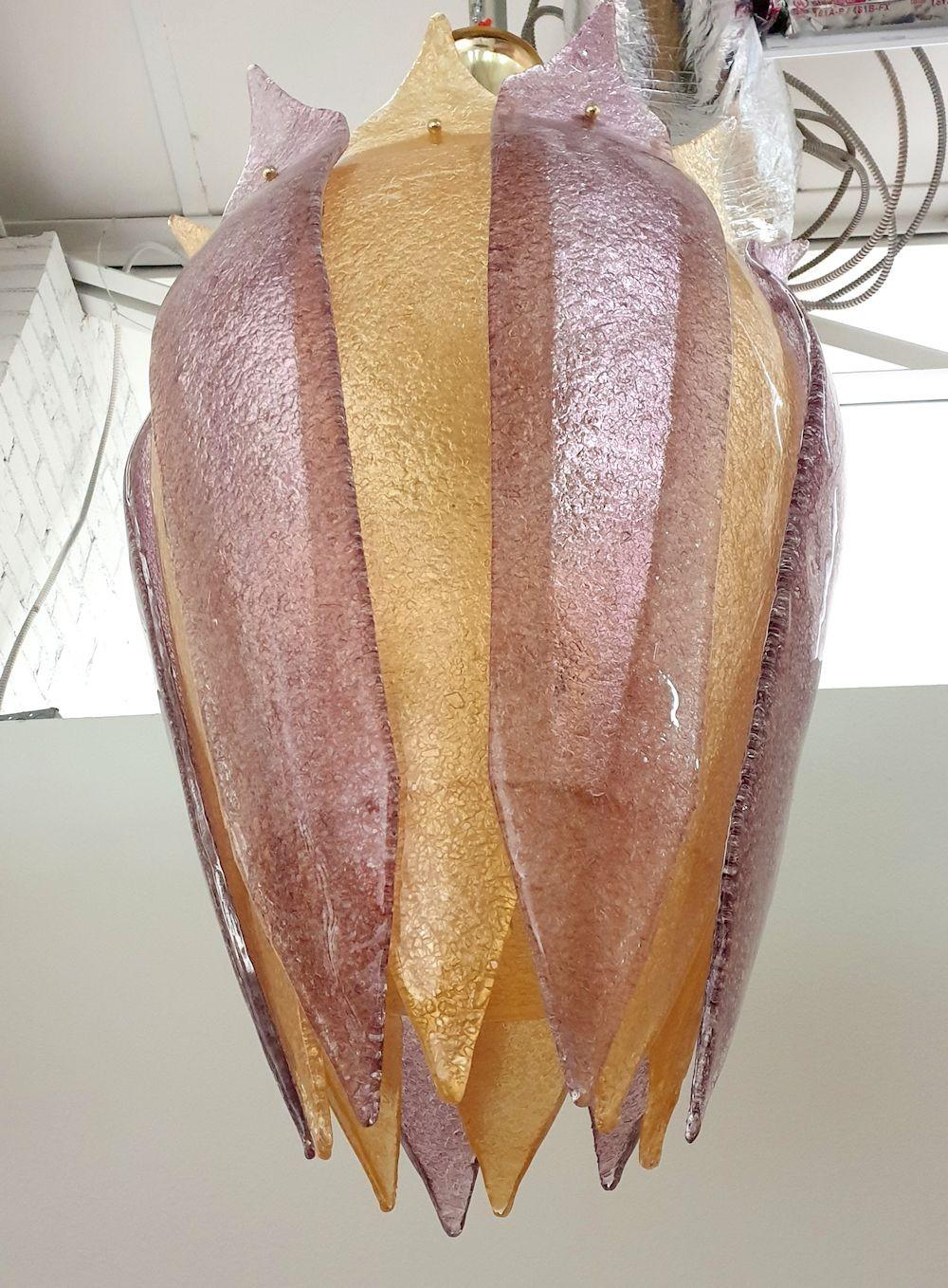 Italian Large Murano Glass Chandelier or Lantern Italy For Sale