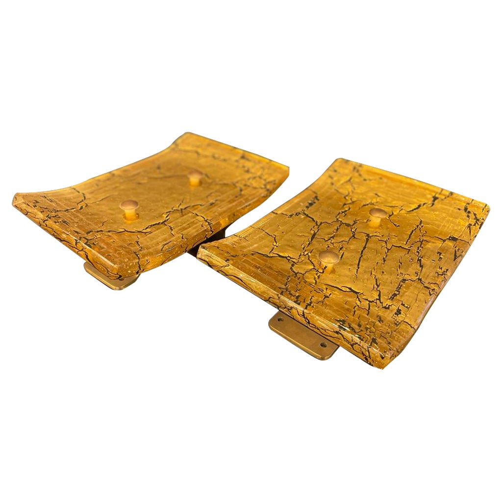 Large Murano Glass Door Handles, Italy, 1980s