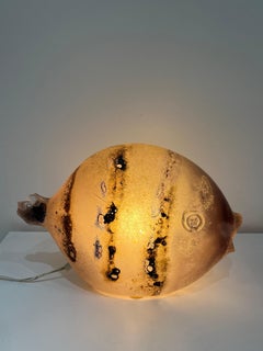 Large Murano Glass Fish Table Lamp, 1980s