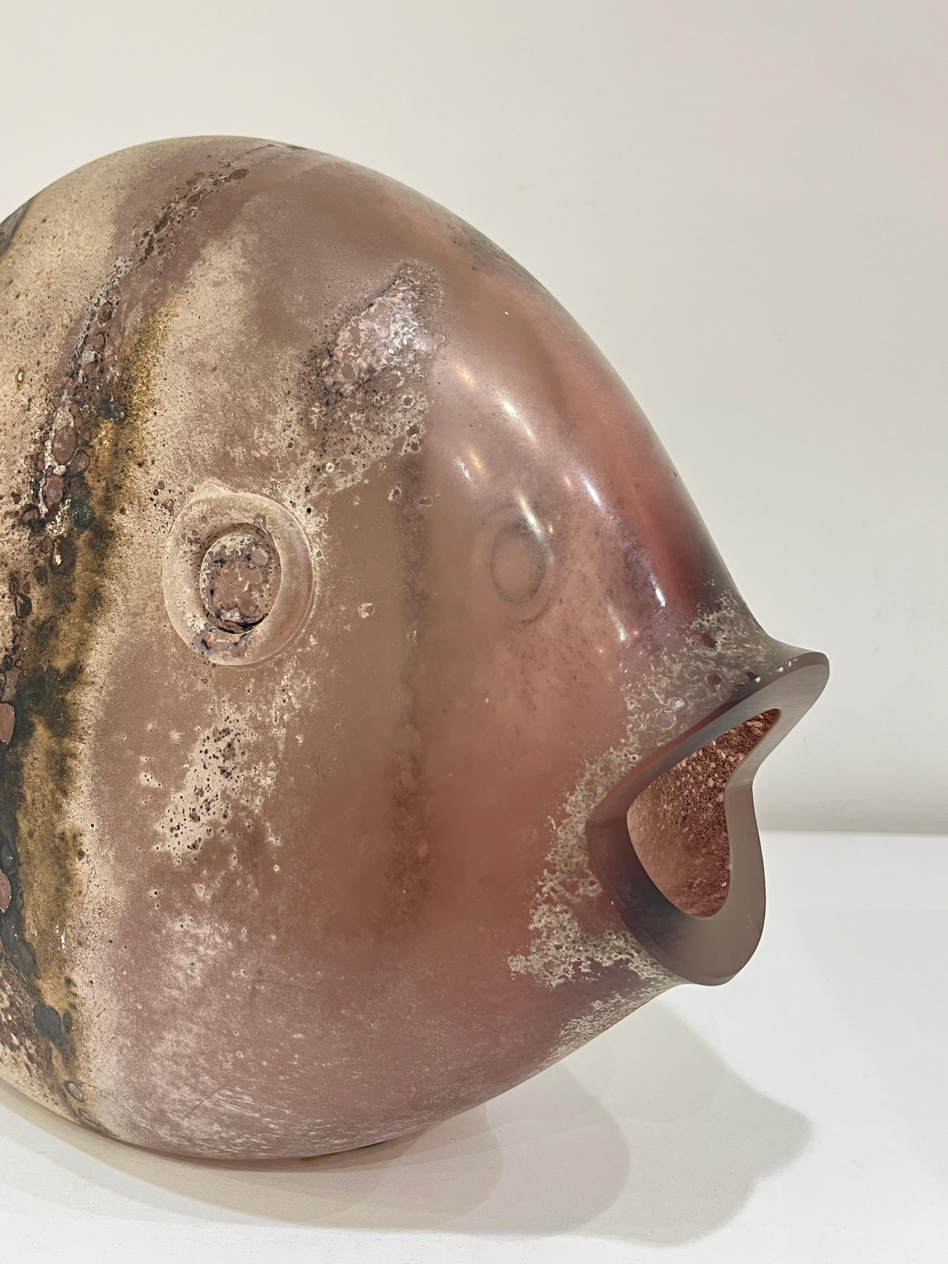 Gran lámpara de sobremesa Pez de cristal de Murano, años 80 en venta 1