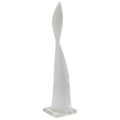 Große Murano Glas "Flamme" Tischlampe, 1970 Italien
