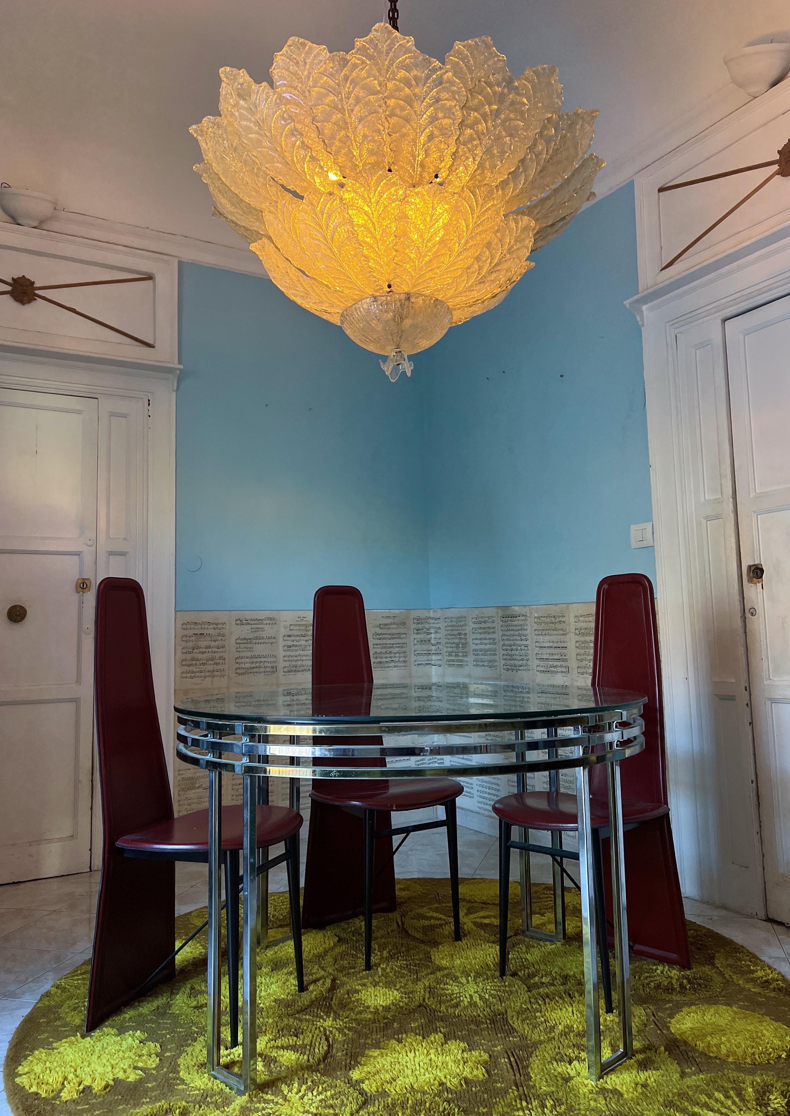 Großer Murano Glas Flush Mount von Barovier & Toso, 1980er Jahre (Moderne der Mitte des Jahrhunderts) im Angebot