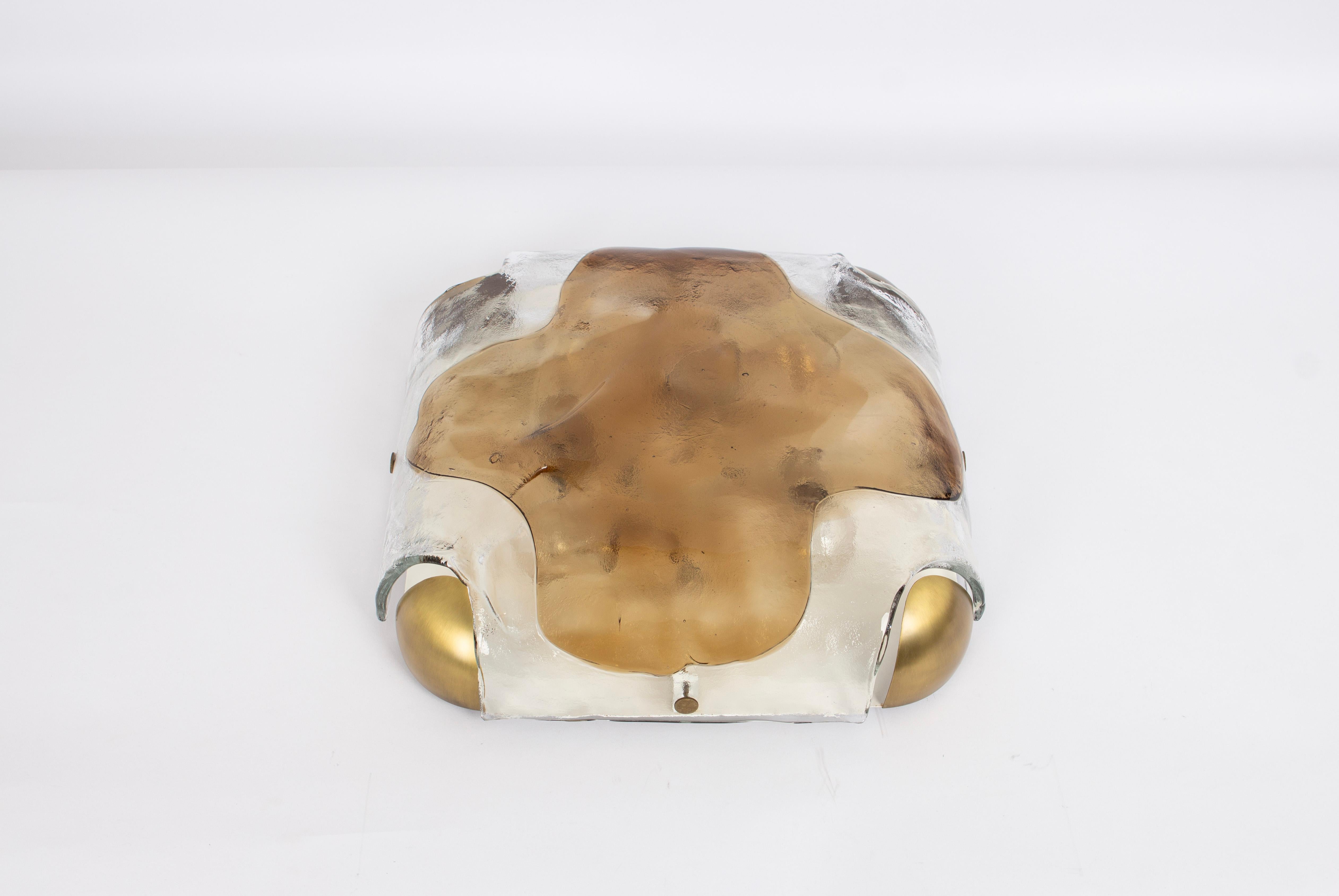 Large Murano Glass Flush Mount by Kaiser, Germany, 1970s For Sale 4