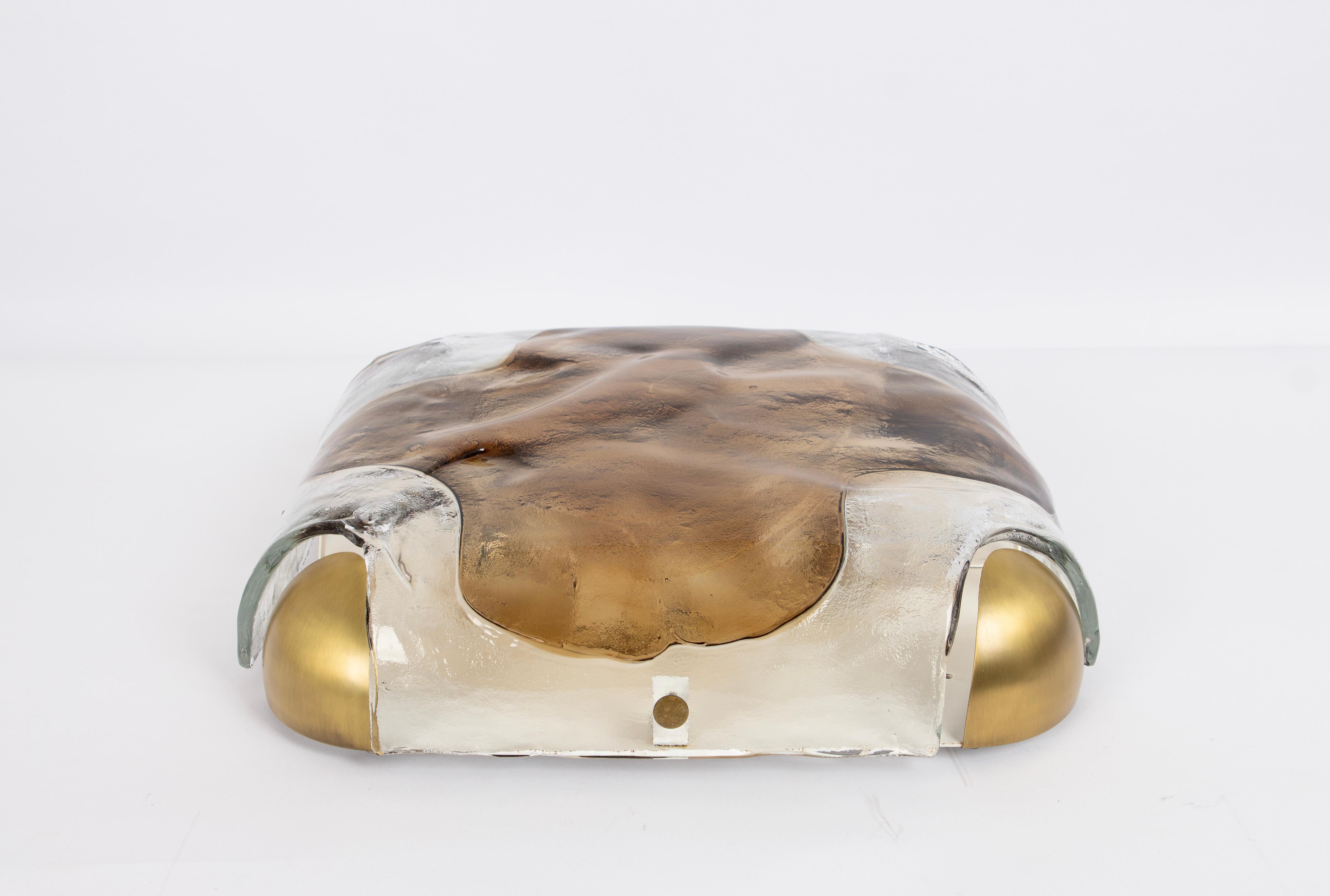 Large Murano Glass Flush Mount by Kaiser, Germany, 1970s For Sale 5