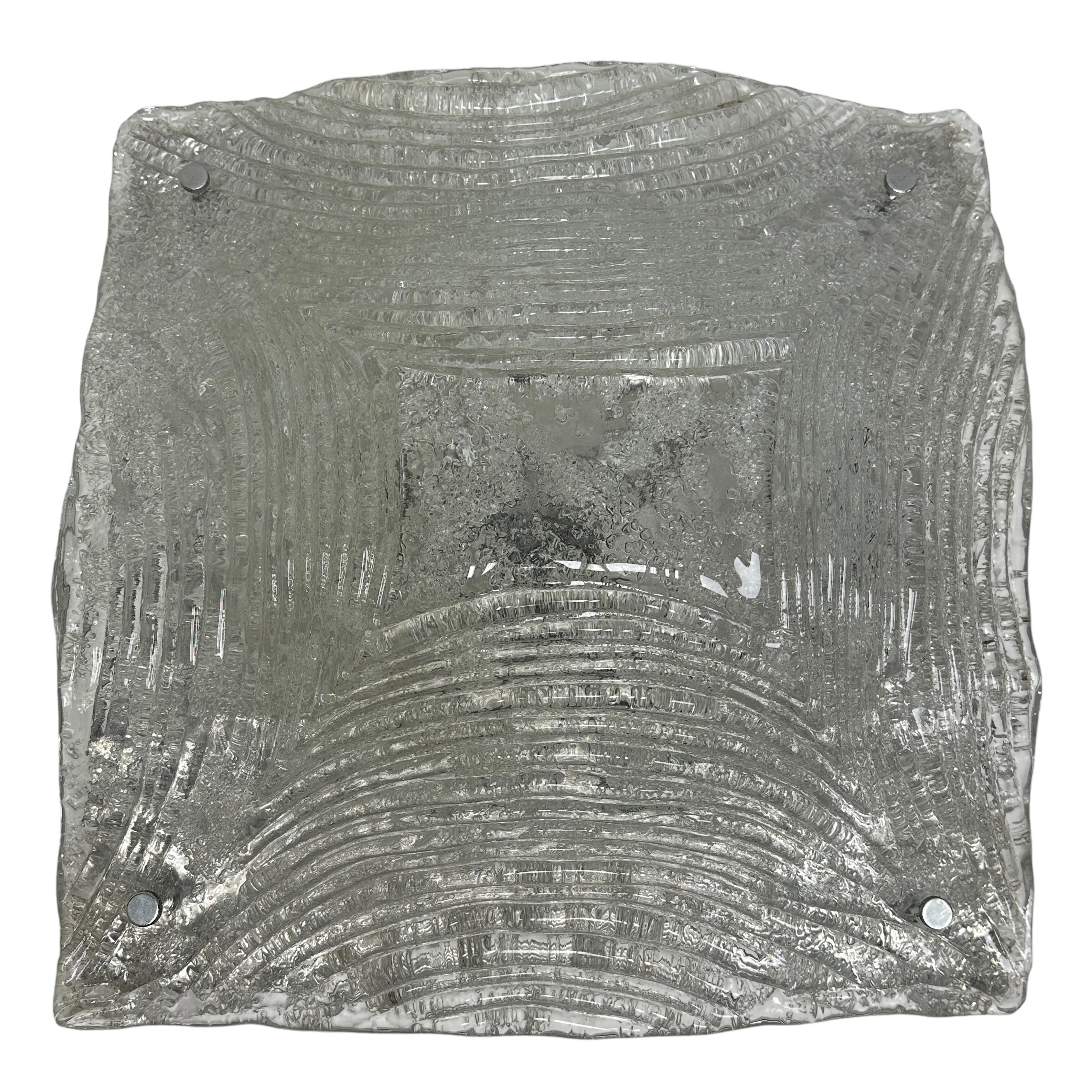 Grande applique ou éclairage encastré en verre de Murano, Carlo Nason Mazzega Italie, 1970 Bon état - En vente à Nuernberg, DE