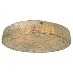 Gran empotrable de cristal de Murano con níquel, años 60