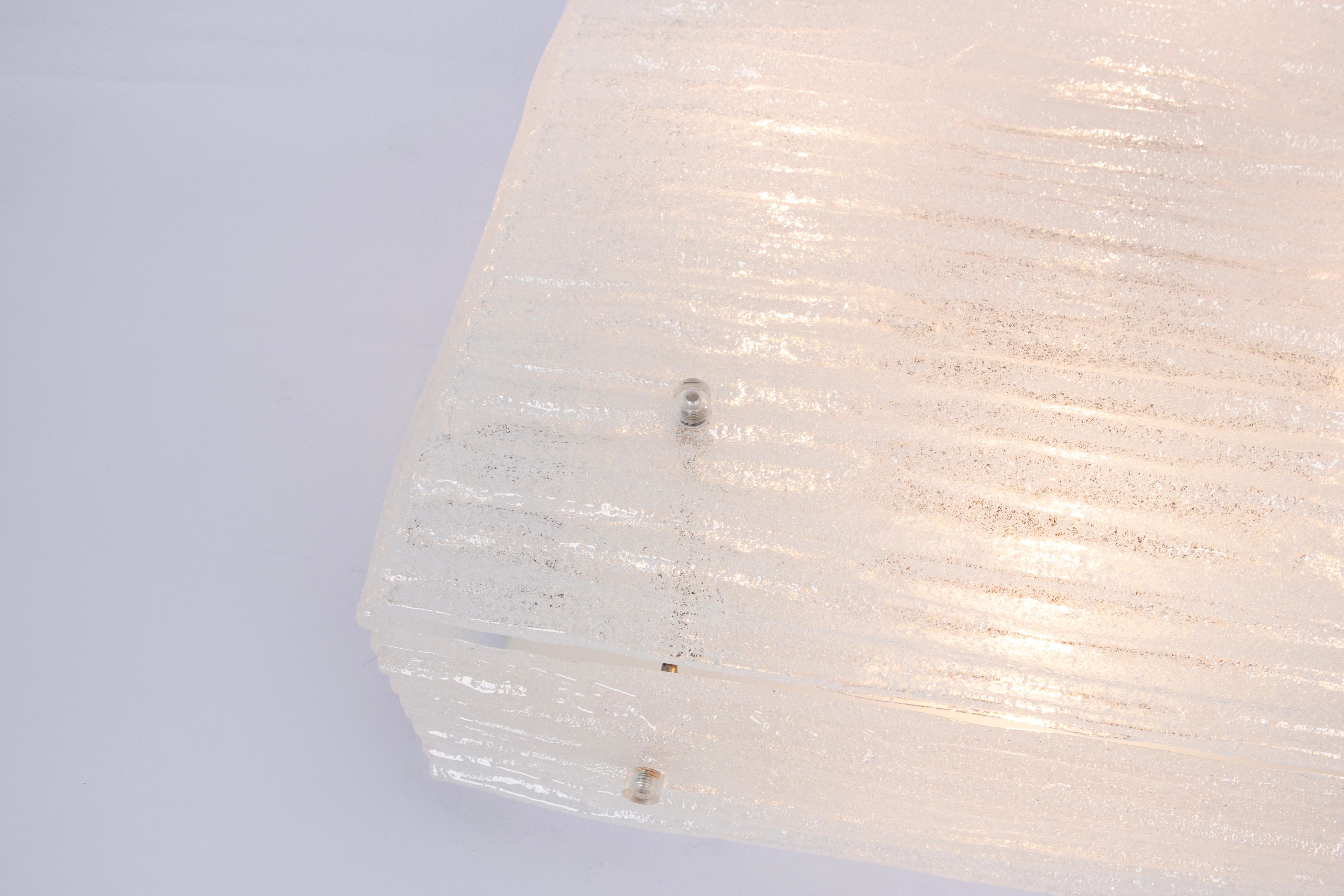 Large Murano Glass Flushmount by Kalmar, Austria, 1960s In Good Condition For Sale In Aachen, NRW