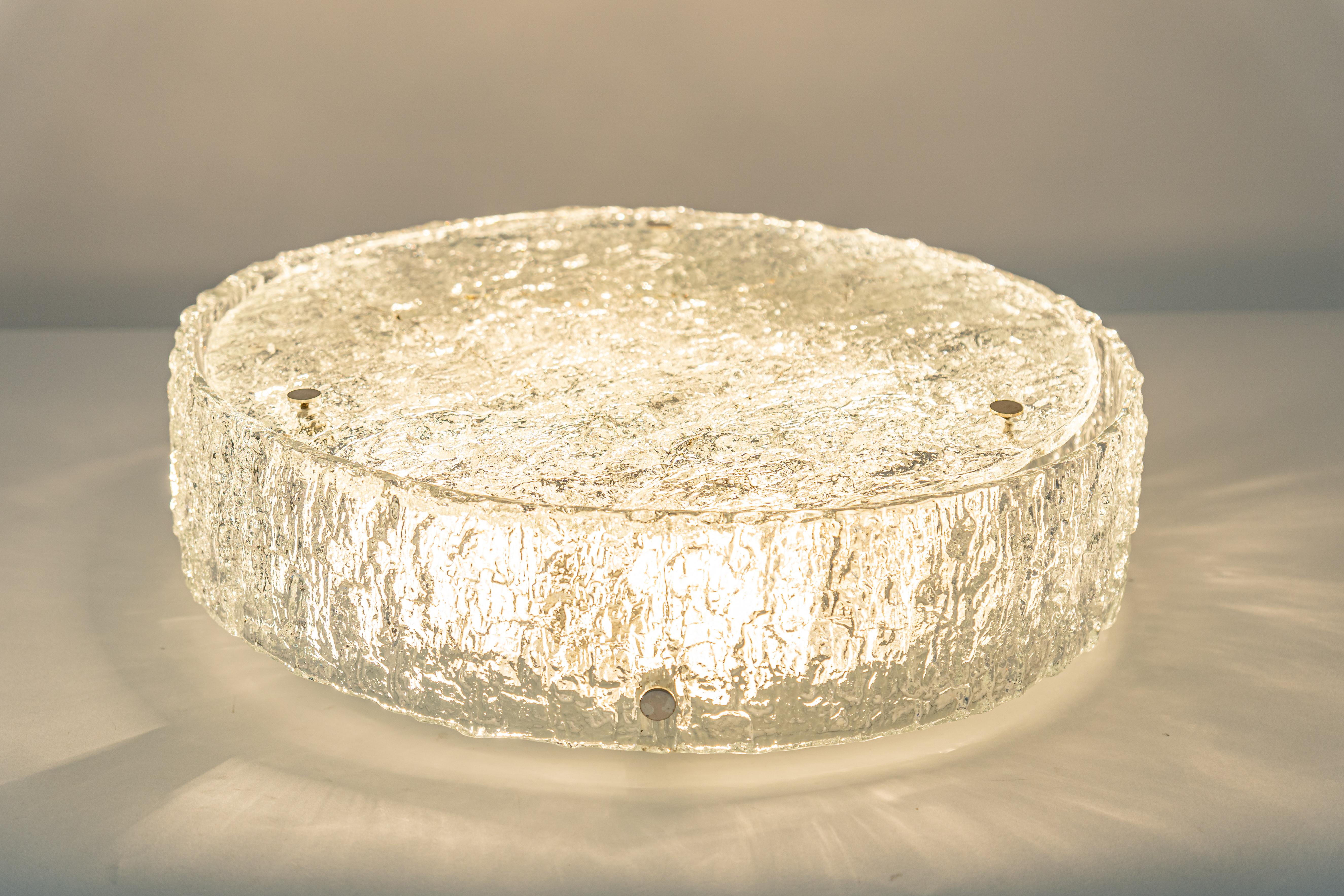 1 des 2 grands luminaires en verre de Murano par Kaiser, Allemagne, années 1960 en vente 10