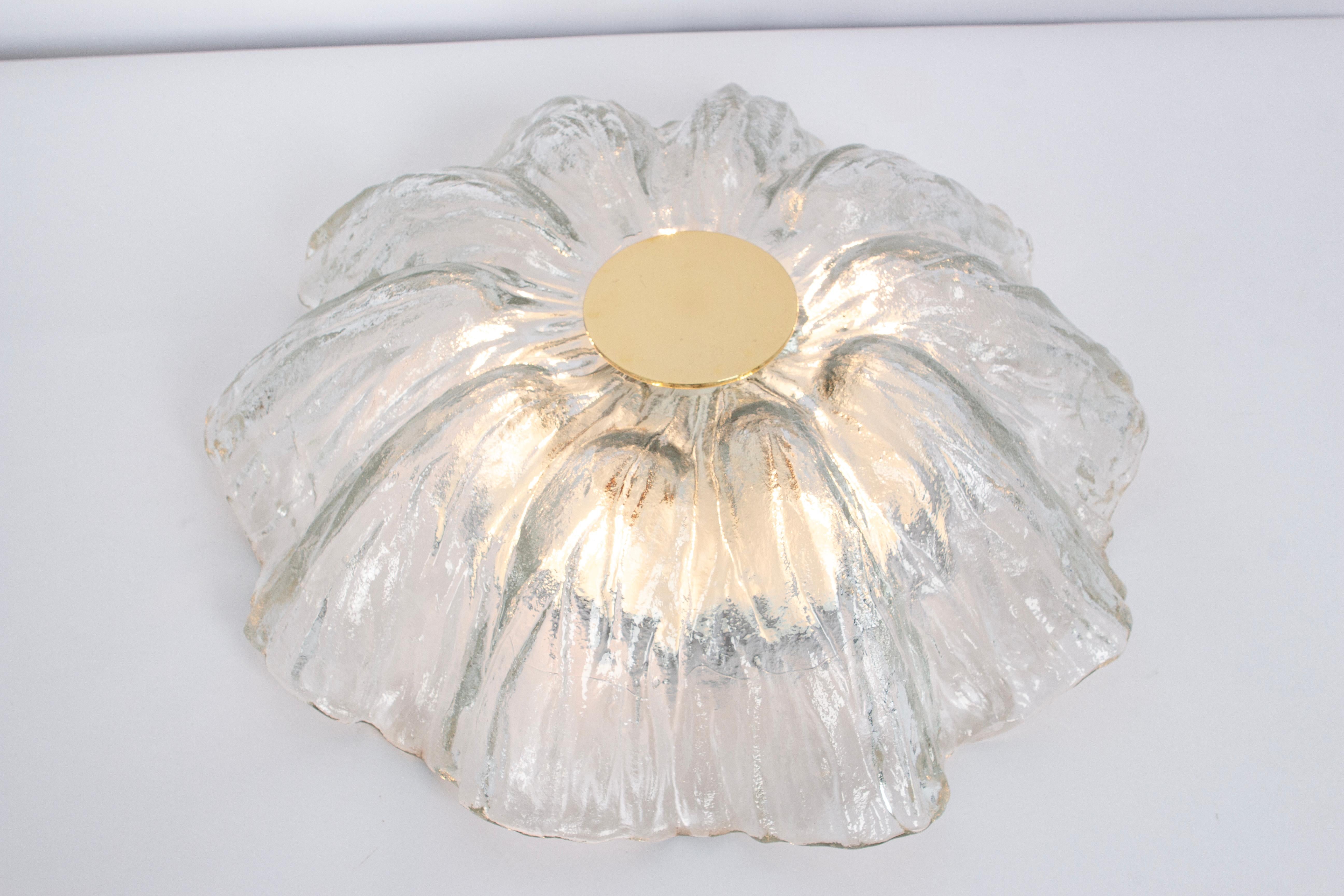 Grande lampada da incasso in vetro di Murano di Kalmar, Austria, anni '70 in vendita 3