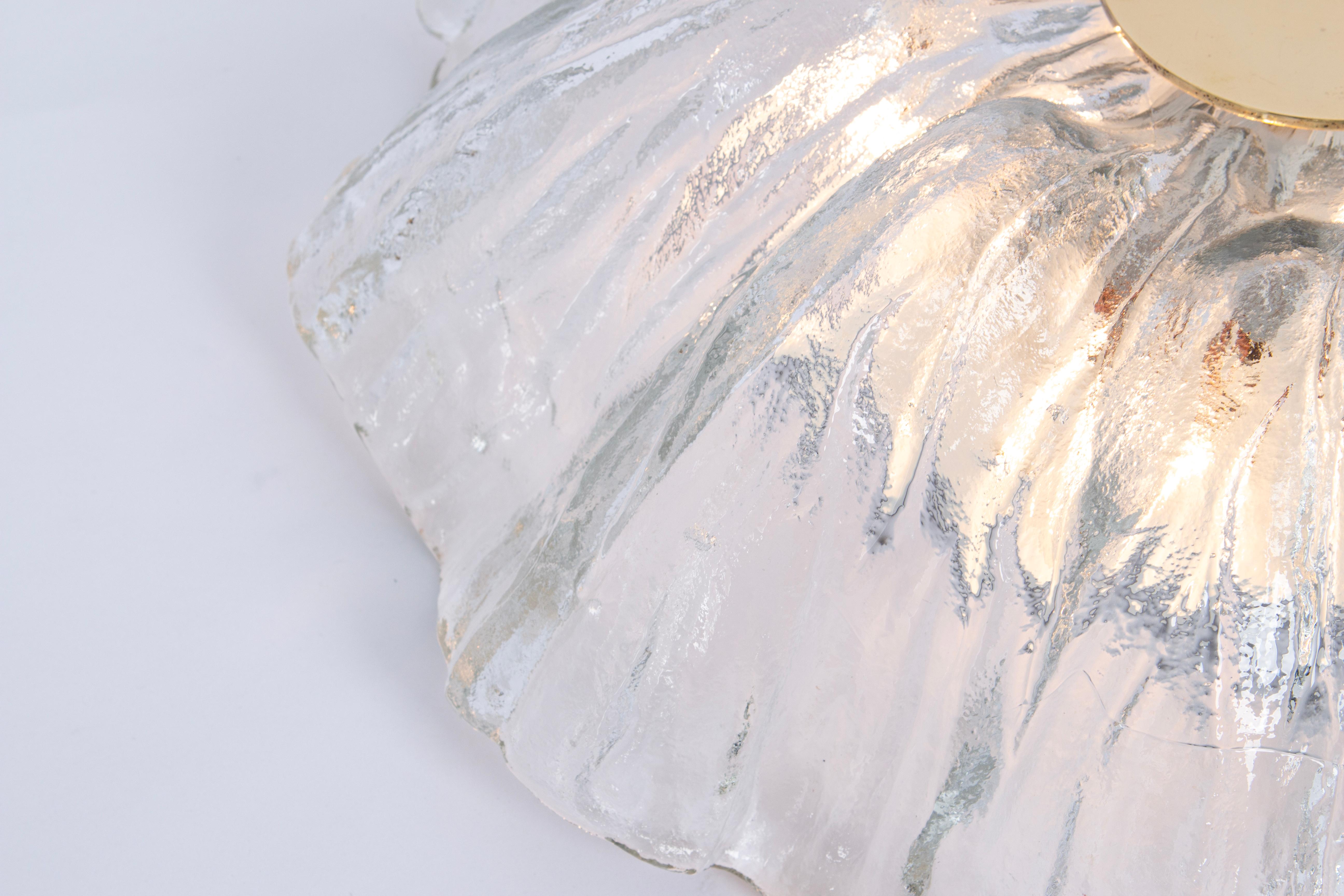 Grande lampada da incasso in vetro di Murano di Kalmar, Austria, anni '70 in vendita 5
