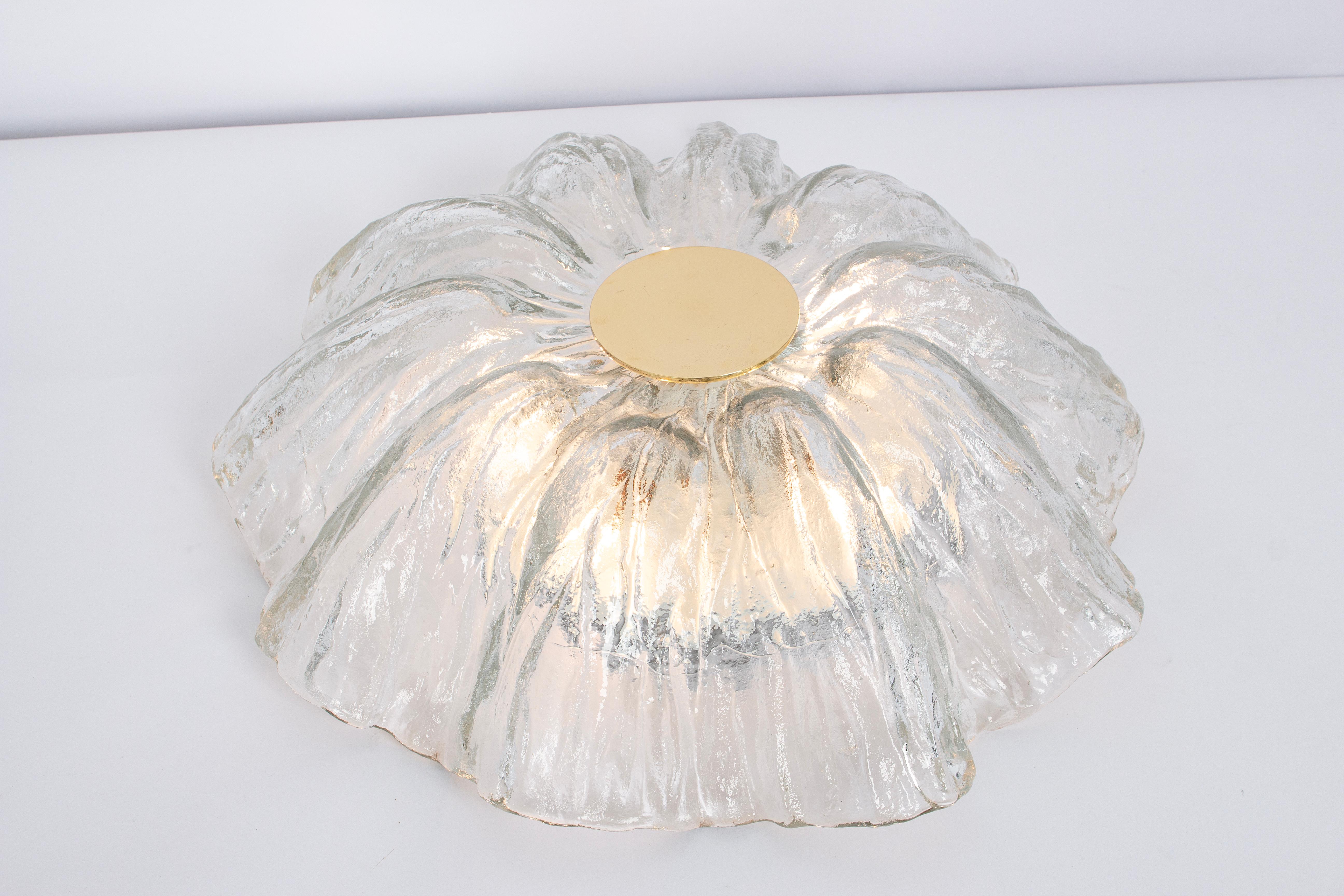 Grande lampada da incasso in vetro di Murano di Kalmar, Austria, anni '70 in vendita 2