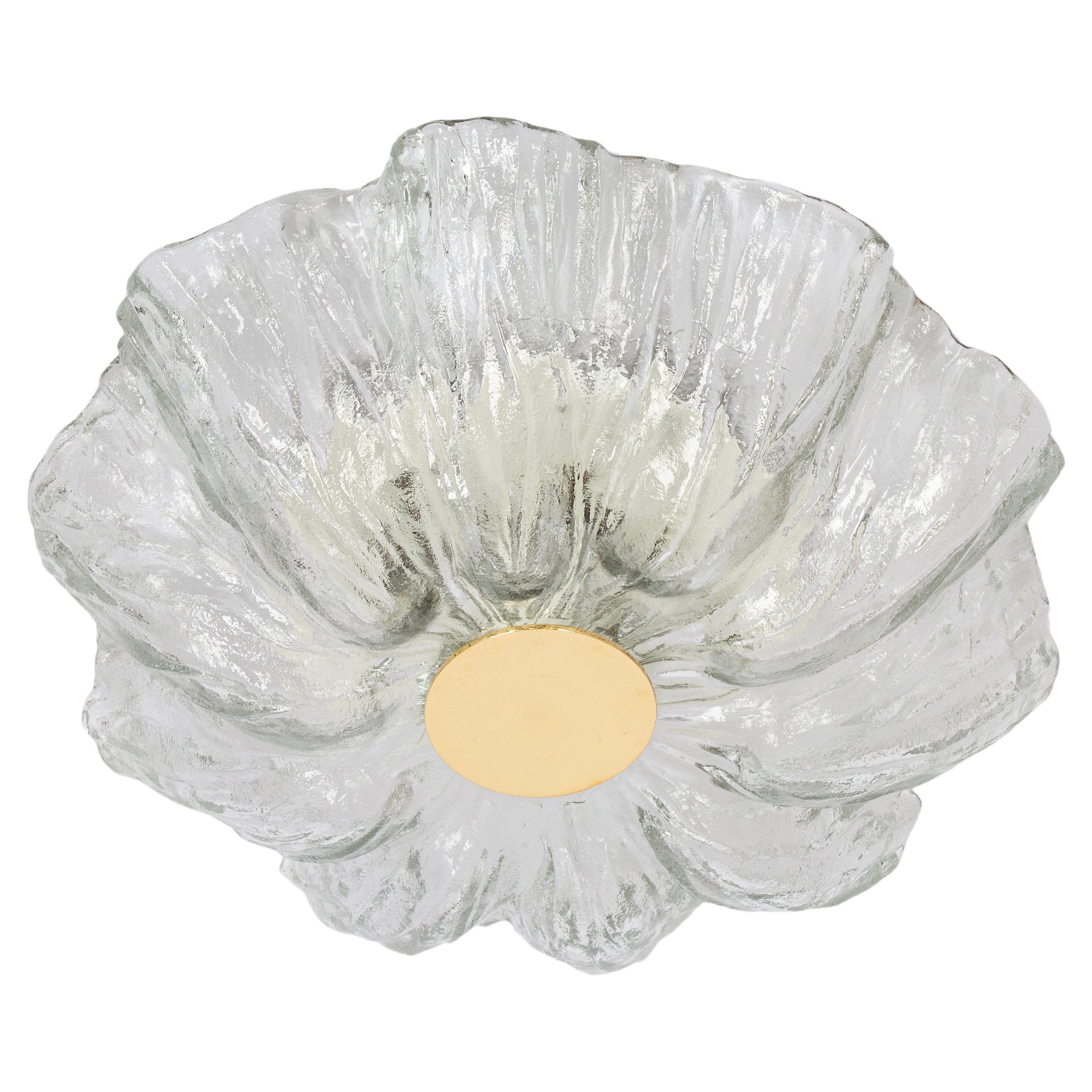 Große Murano Glas Lichteinbauleuchte von Kalmar, Österreich, 1970er Jahre