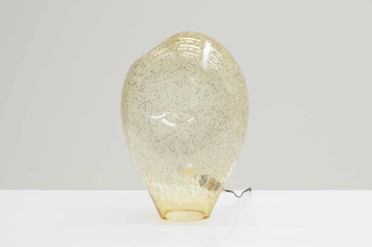 Mid-Century Modern Large Murano glass free-form table lamp from La Murrina, Italy 70s.