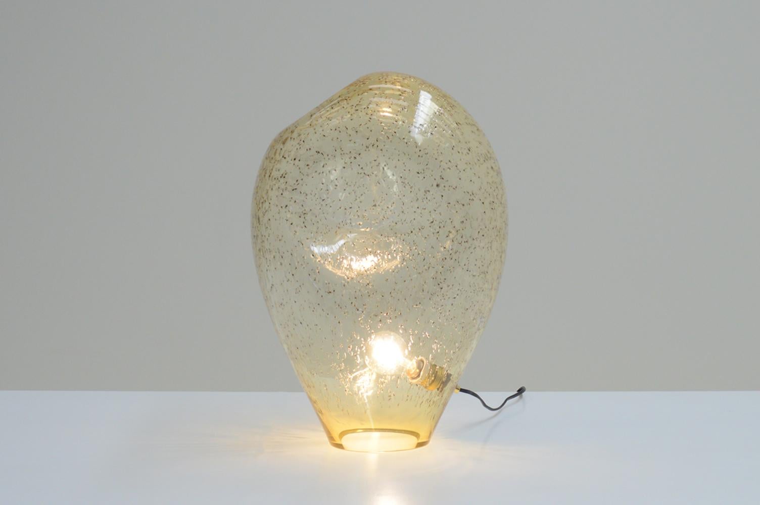 Large Murano glass free-form table lamp from La Murrina, Italy 70s. In Good Condition In Landgraaf, NL