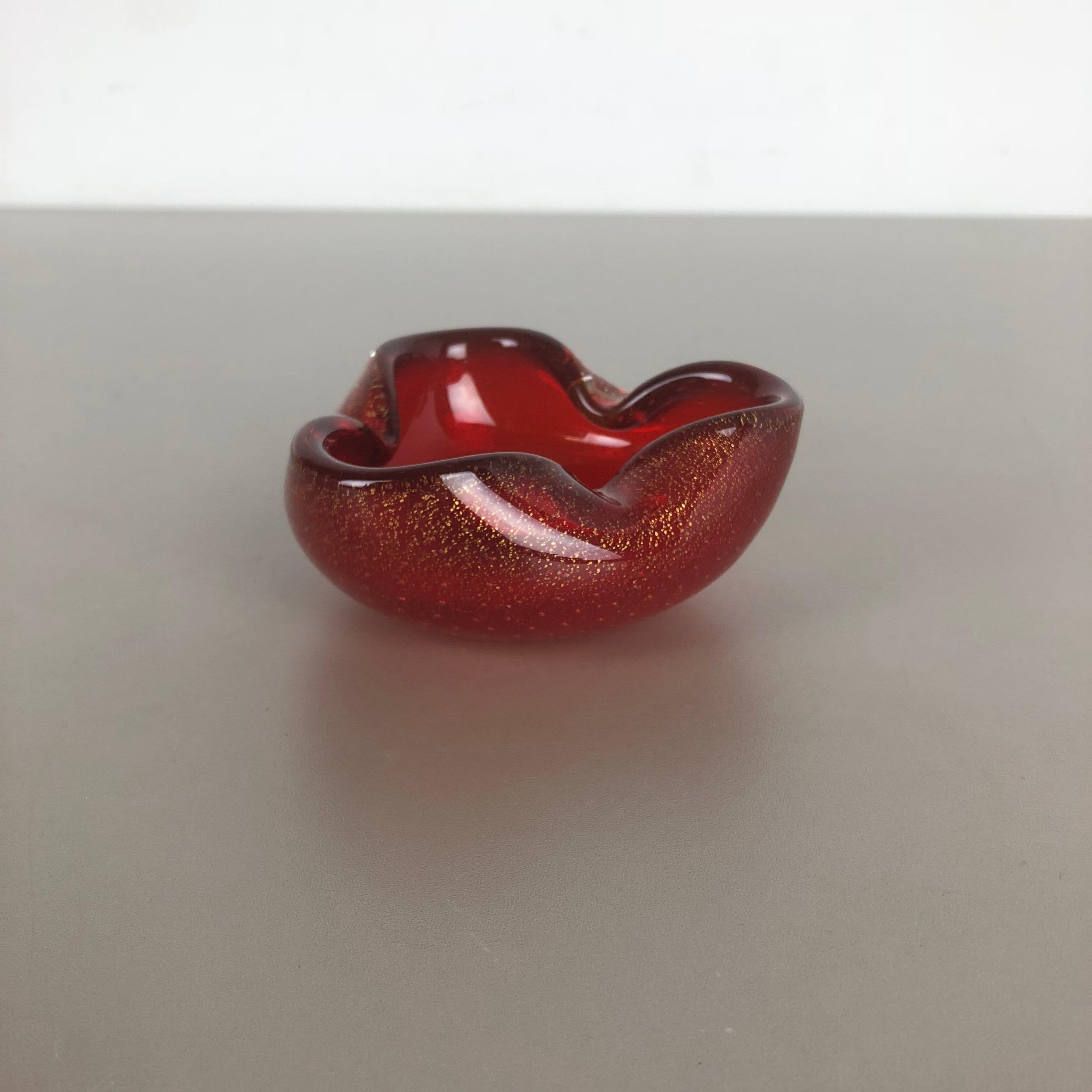 Article:

Murano glass bowl, ashtray element


Origin:

Murano, Italy


Decade:

1970s



This original vintage glass bowl element, ash tray was produced in the 1970s in Murano, Italy. It is made in high quality Murano technique and