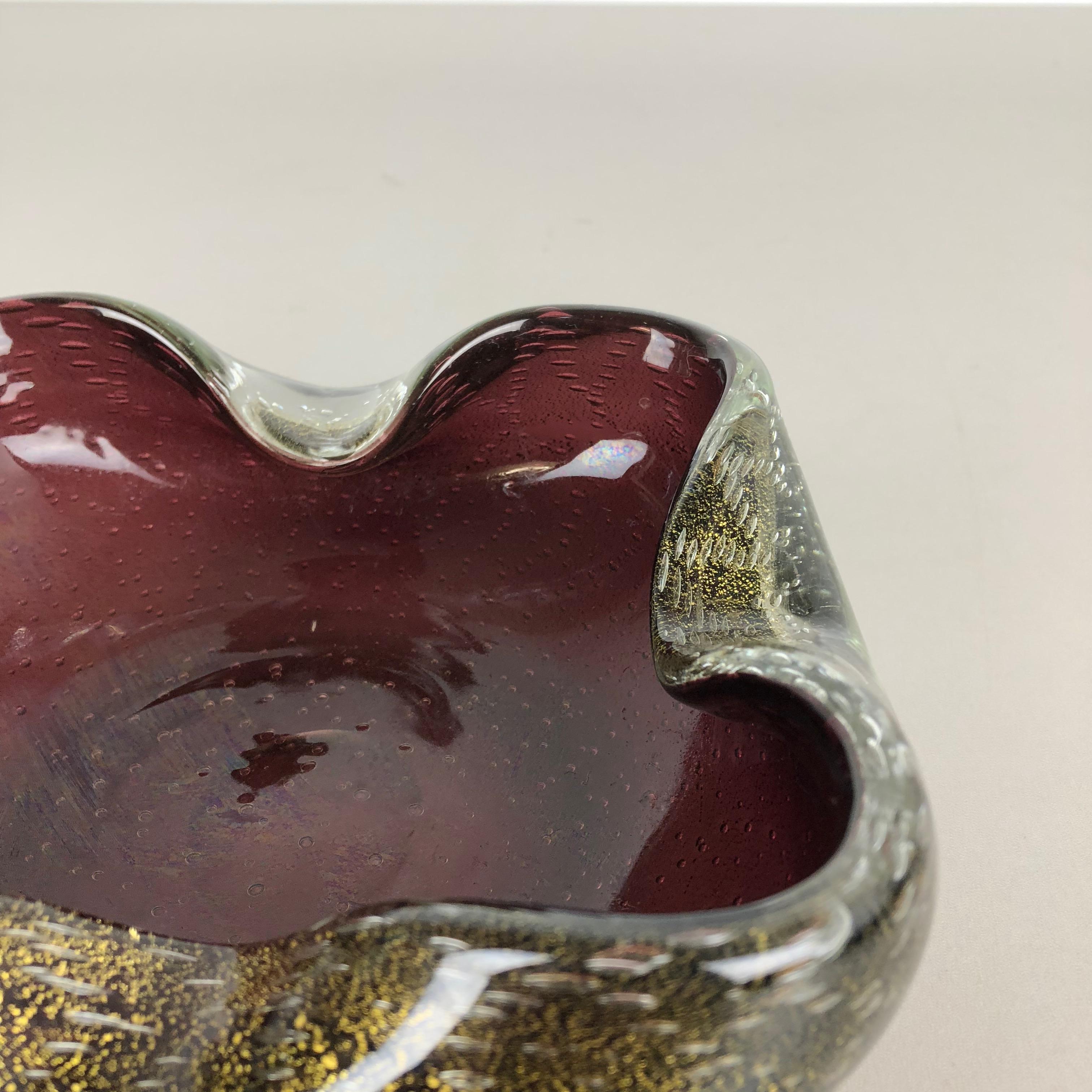 Großer Schalen-Element-Muschel-Aschenbecher aus Murano-Glas 