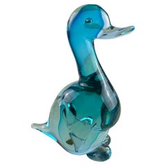 Vintage Large Murano Glass Goose, Italy, 1970s