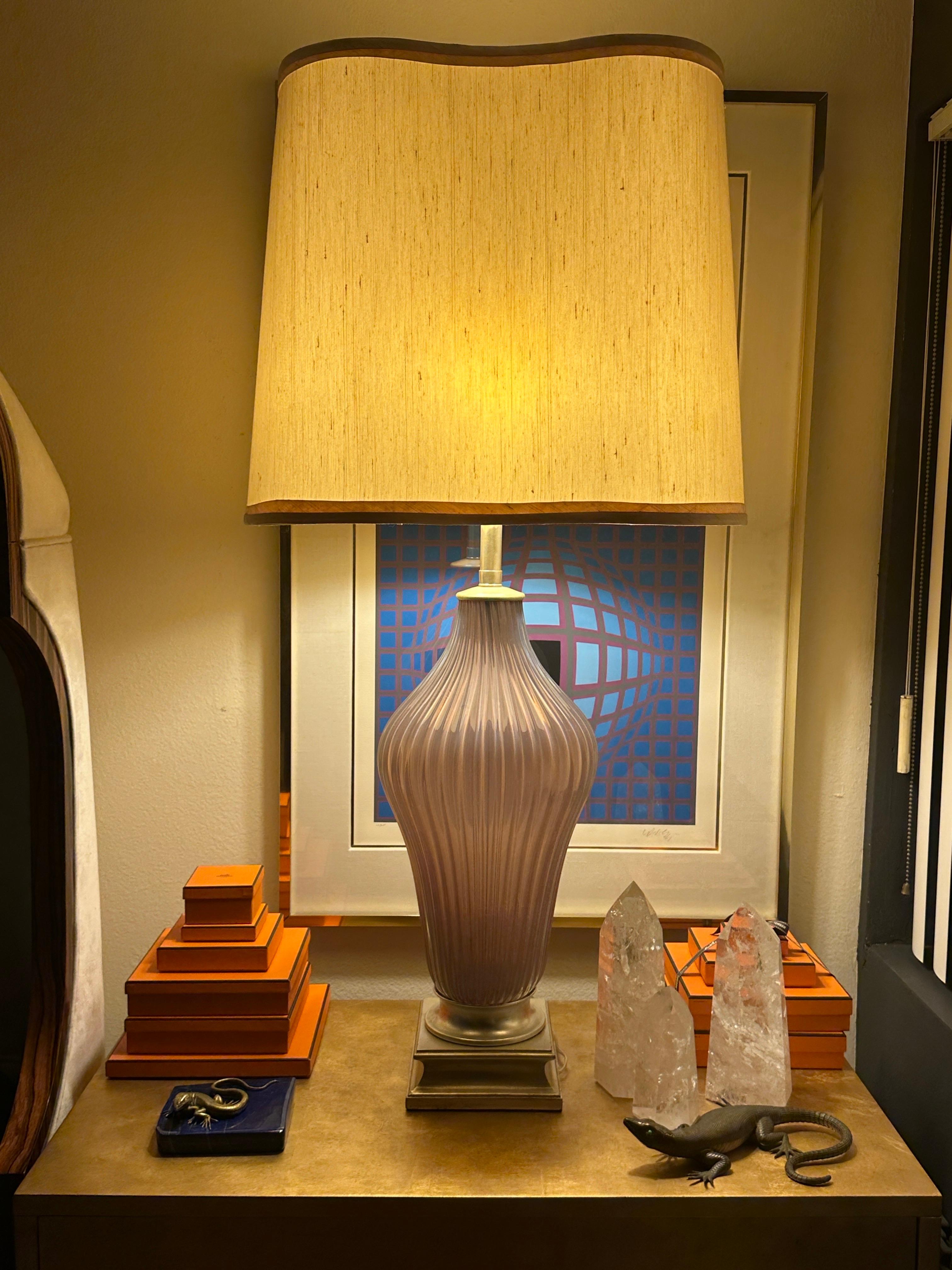 Lámpara grande de cristal de Murano by Marbro Regencia de Hollywood en venta