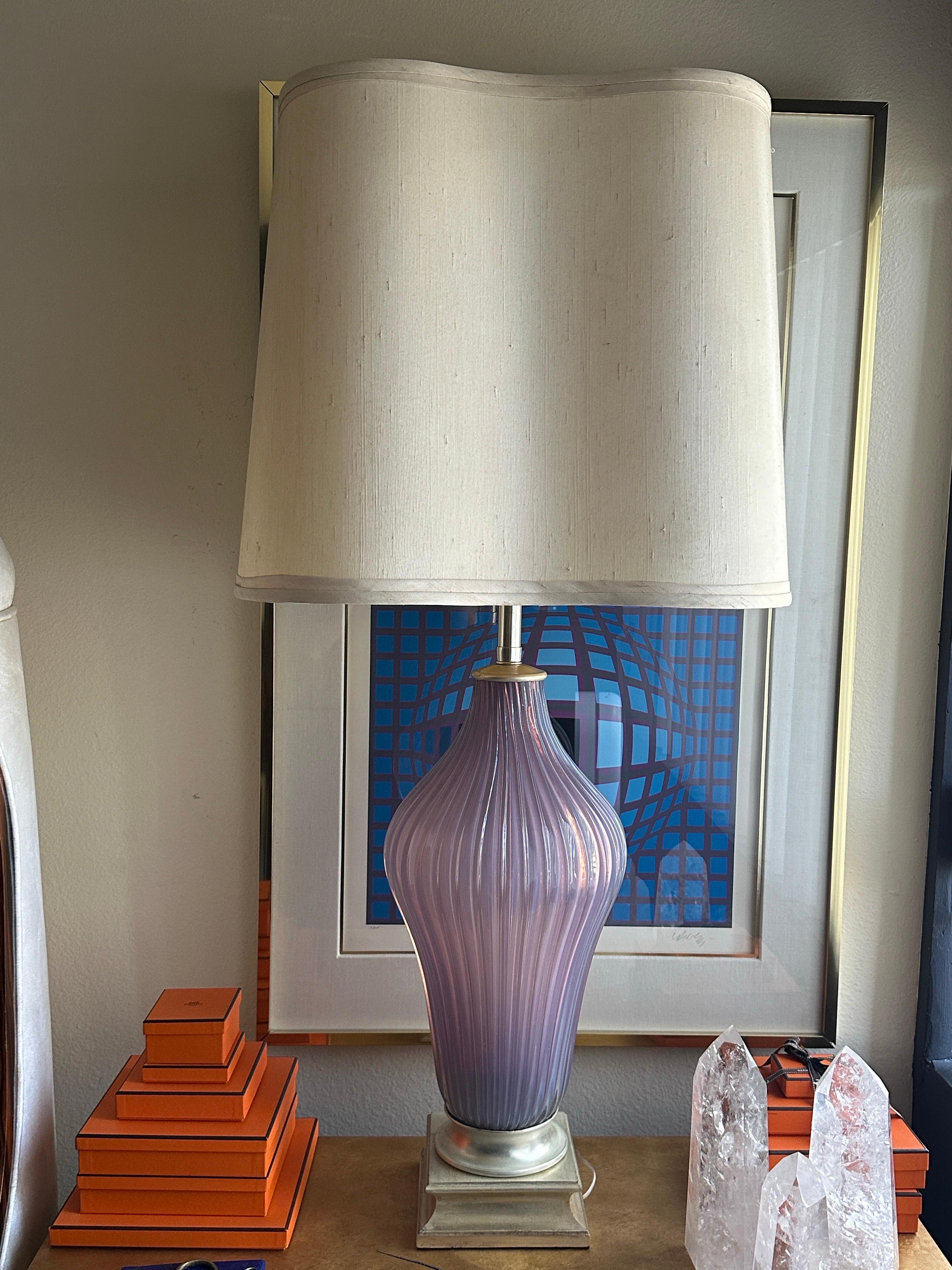 Lámpara grande de cristal de Murano by Marbro finales del siglo XX en venta