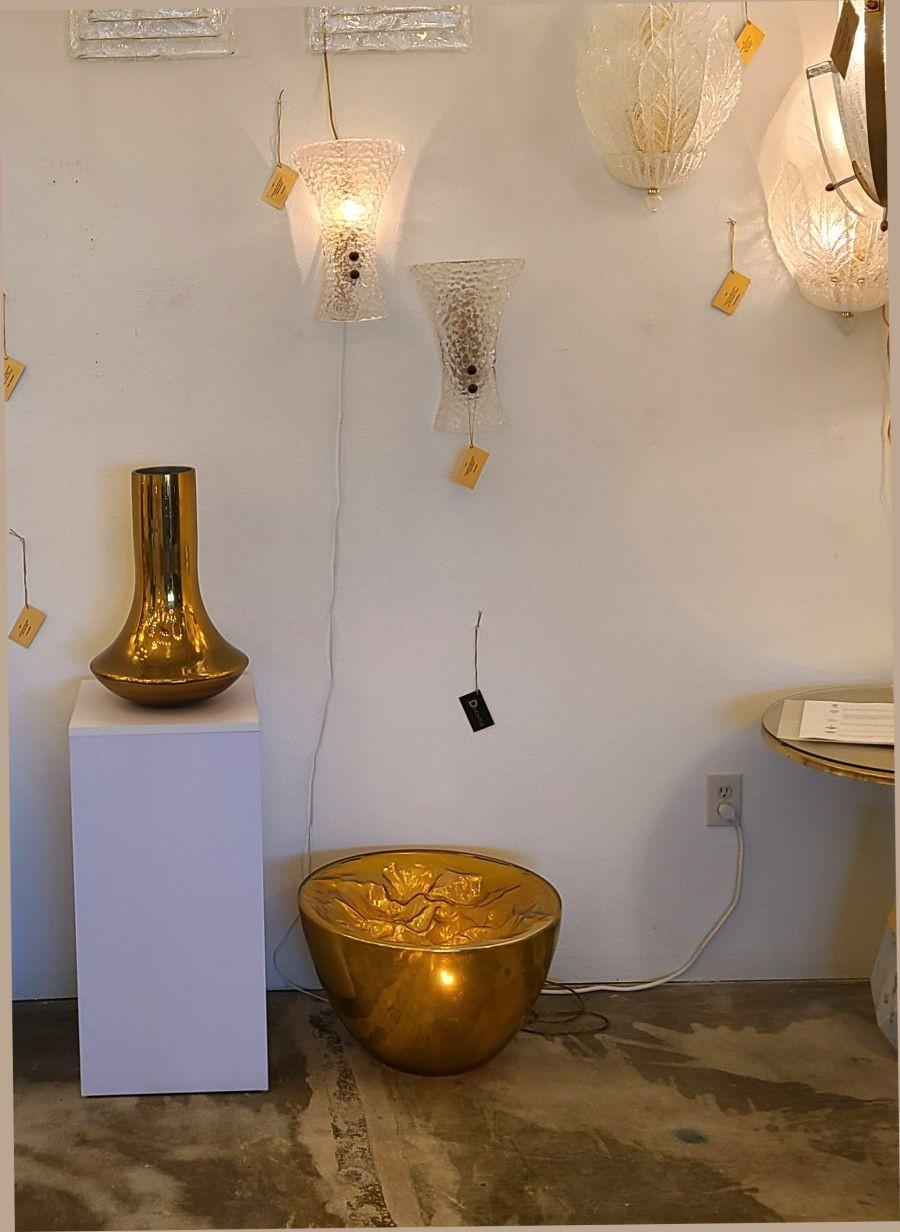 Very large gold Murano glass 