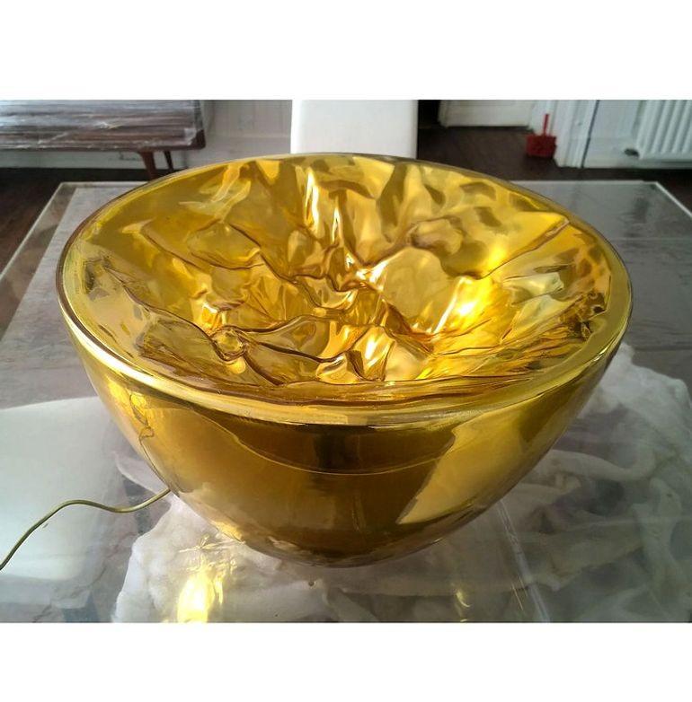 Large Murano Glass Lamp, By Mazzega For Sale 2