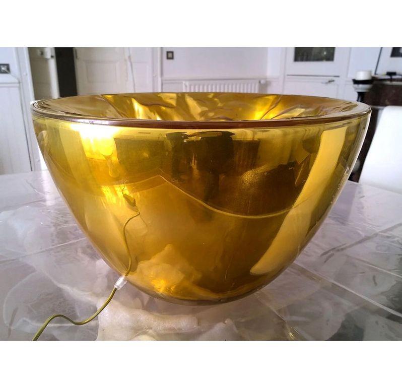 Large Murano Glass Lamp, By Mazzega For Sale 3