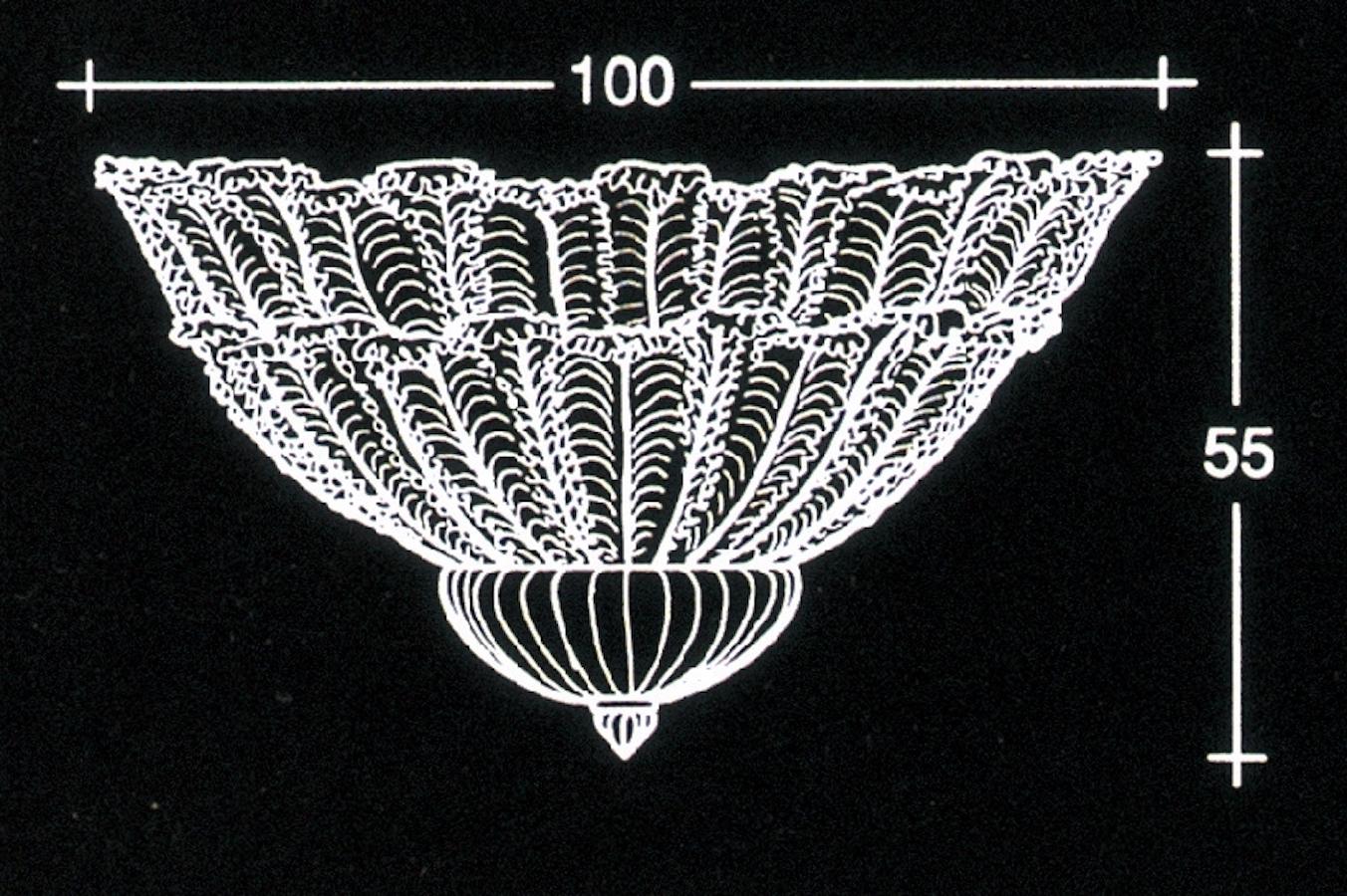 Großer Blätter-Kronleuchter aus Muranoglas, 1990er Jahre im Angebot 5