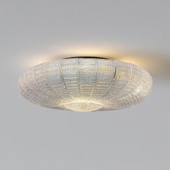 Große Murano Glas Blätter Modern Flushmount oder Deckenleuchte