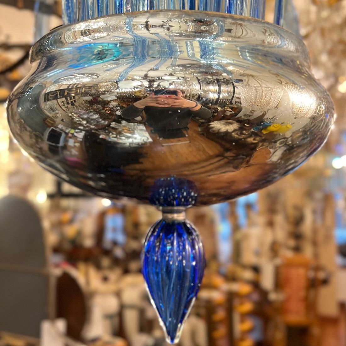 Large Murano Glass Light Fixture In Good Condition For Sale In New York, NY