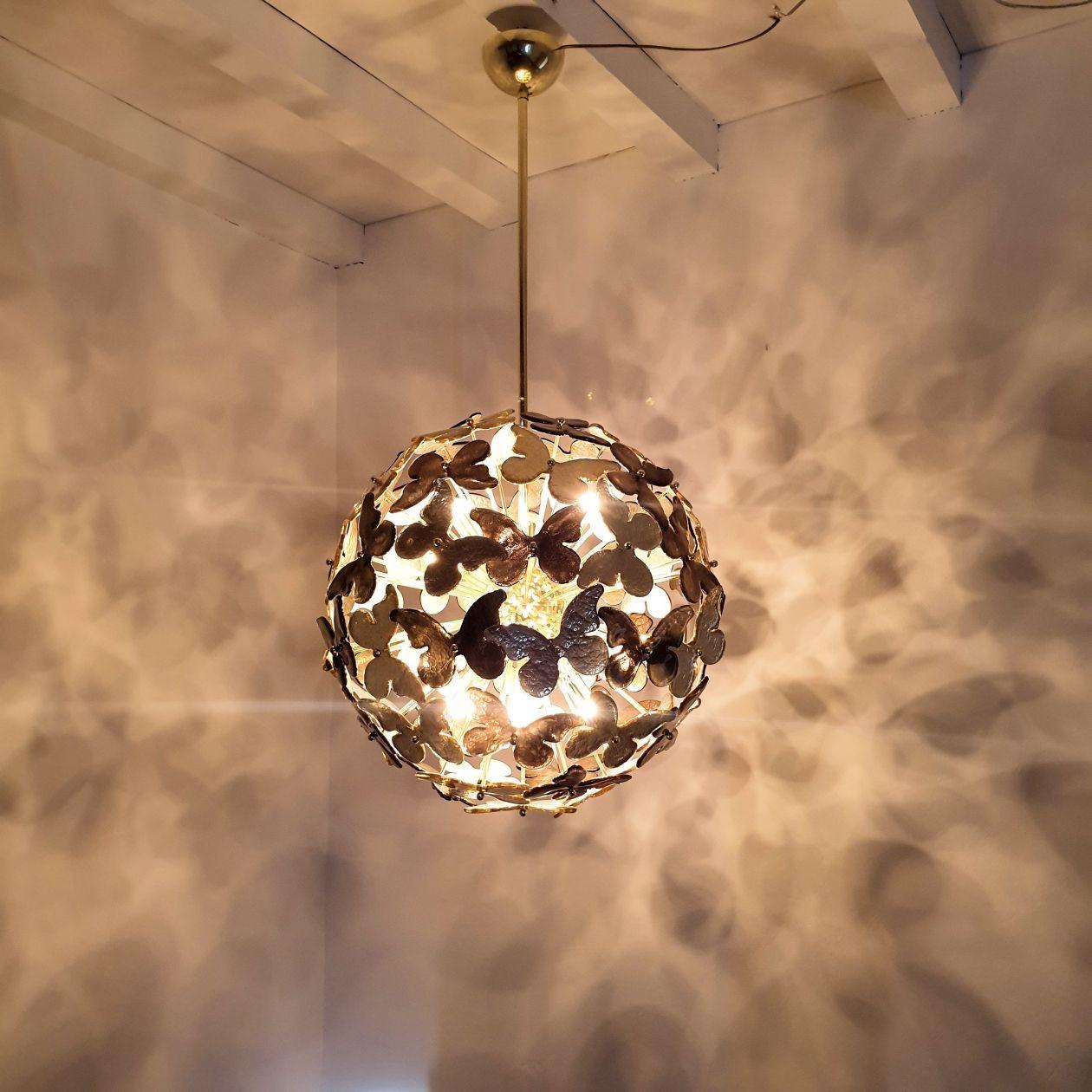 Mid-Century Modern Murano glass Mid-Century Sputnik chandelier For Sale