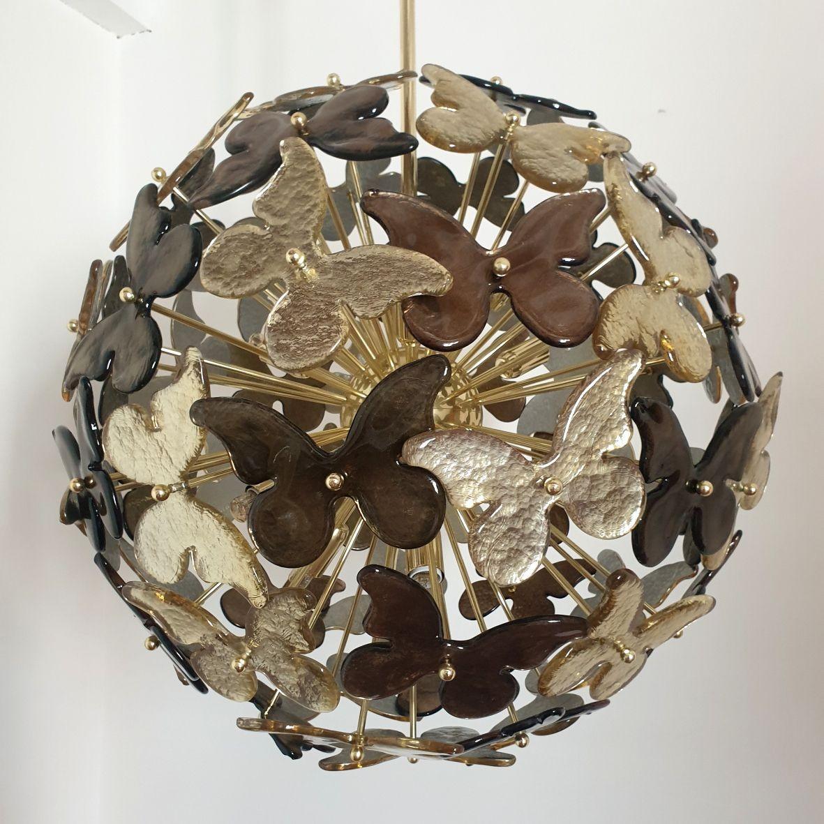 Murano glass Mid-Century Sputnik chandelier In Excellent Condition For Sale In Dallas, TX