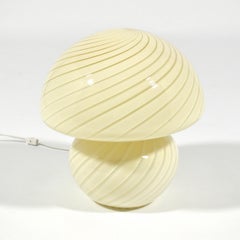 Vetri Murano Glass Mushroom Shaped Spiral Table Lamp