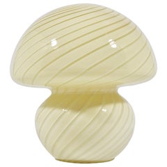 Vetri Murano Glass Mushroom Shaped Spiral Table Lamp