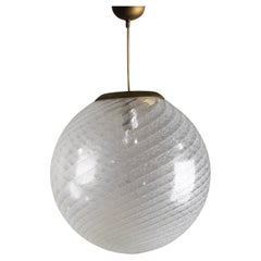 Large Murano Glass Orb Pendant Light