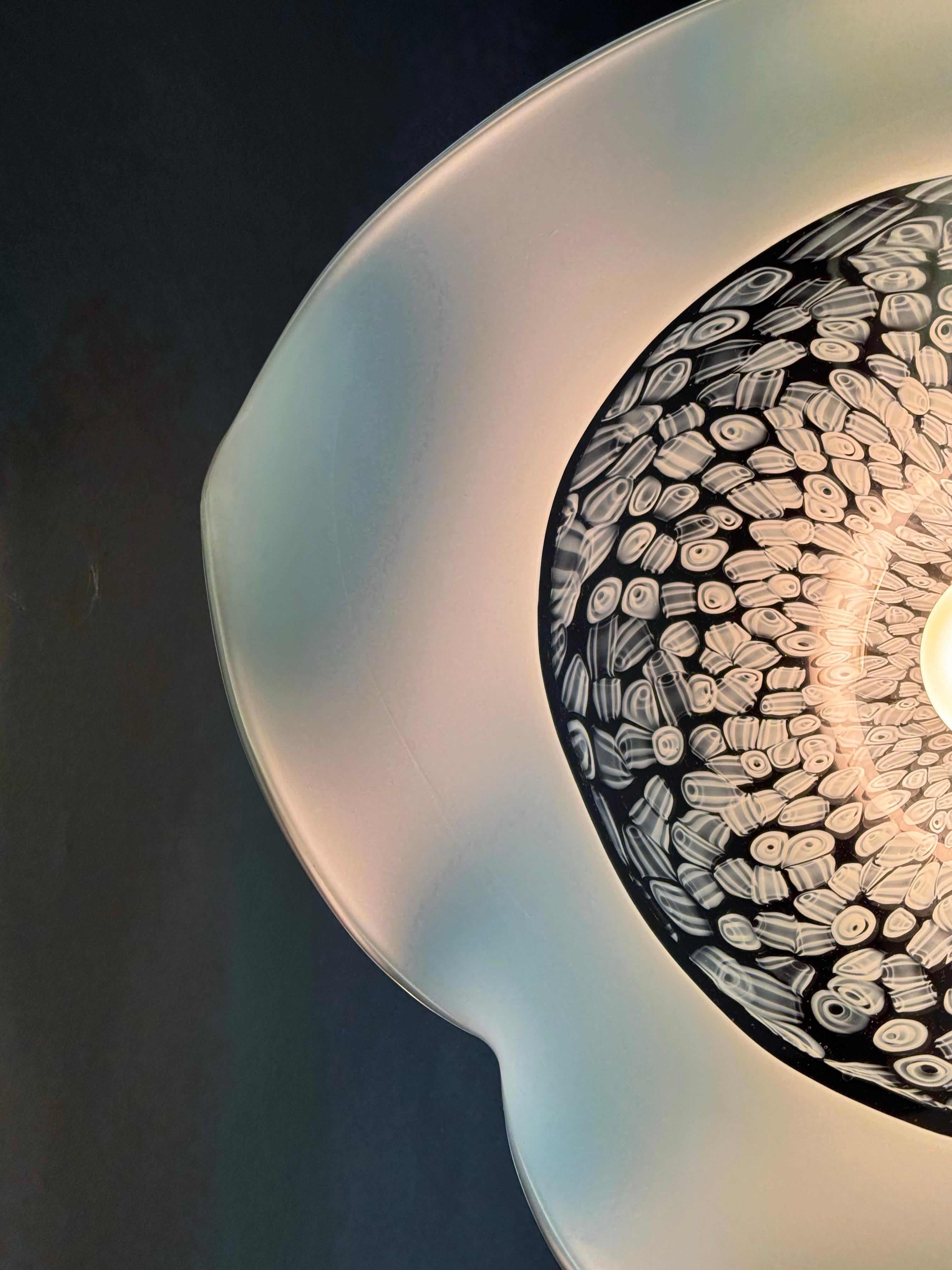 Laiton Grande suspension en verre de Murano par La Murrina, Italie, années 1980 en vente