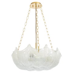 Grande lampada a sospensione in vetro di Murano, Kaiser, Germania, anni '70