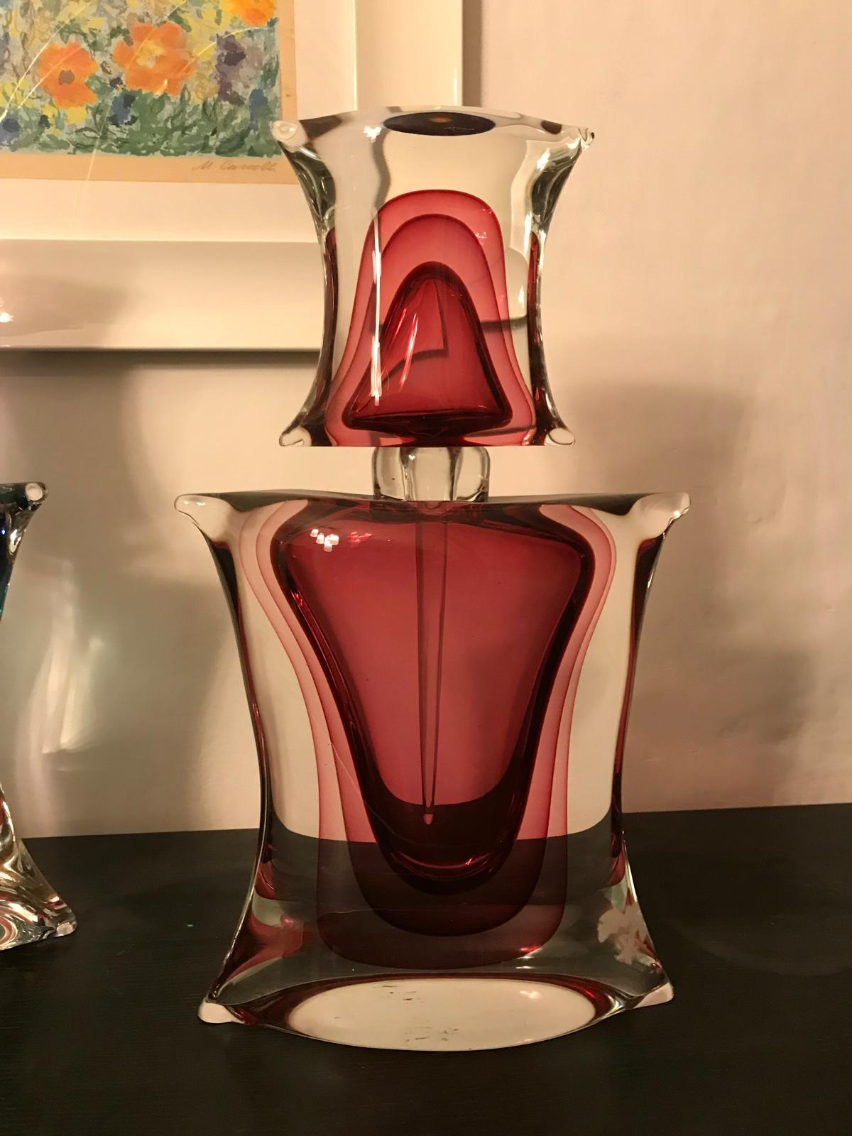 Grande bottiglia di profumo in vetro di Murano In condizioni buone in vendita a Catania, IT