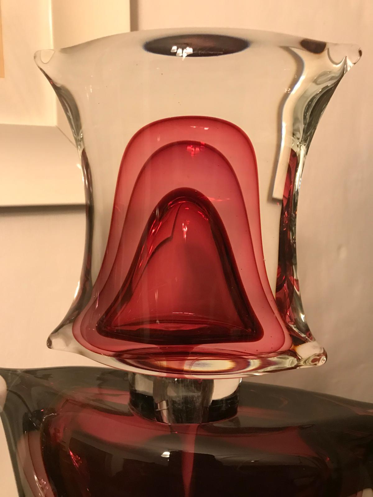 Fine XX secolo Grande bottiglia di profumo in vetro di Murano in vendita