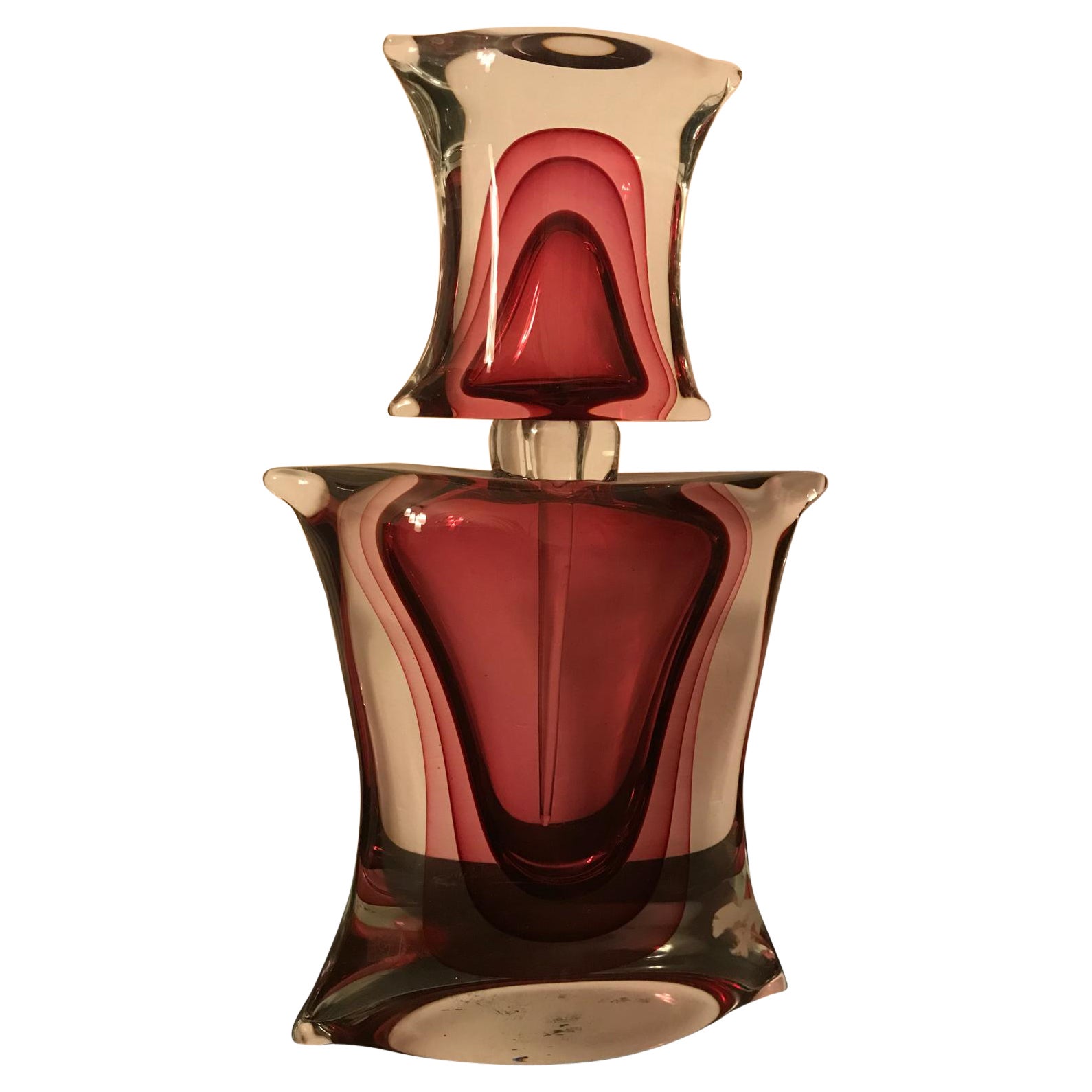 Grande bottiglia di profumo in vetro di Murano in vendita