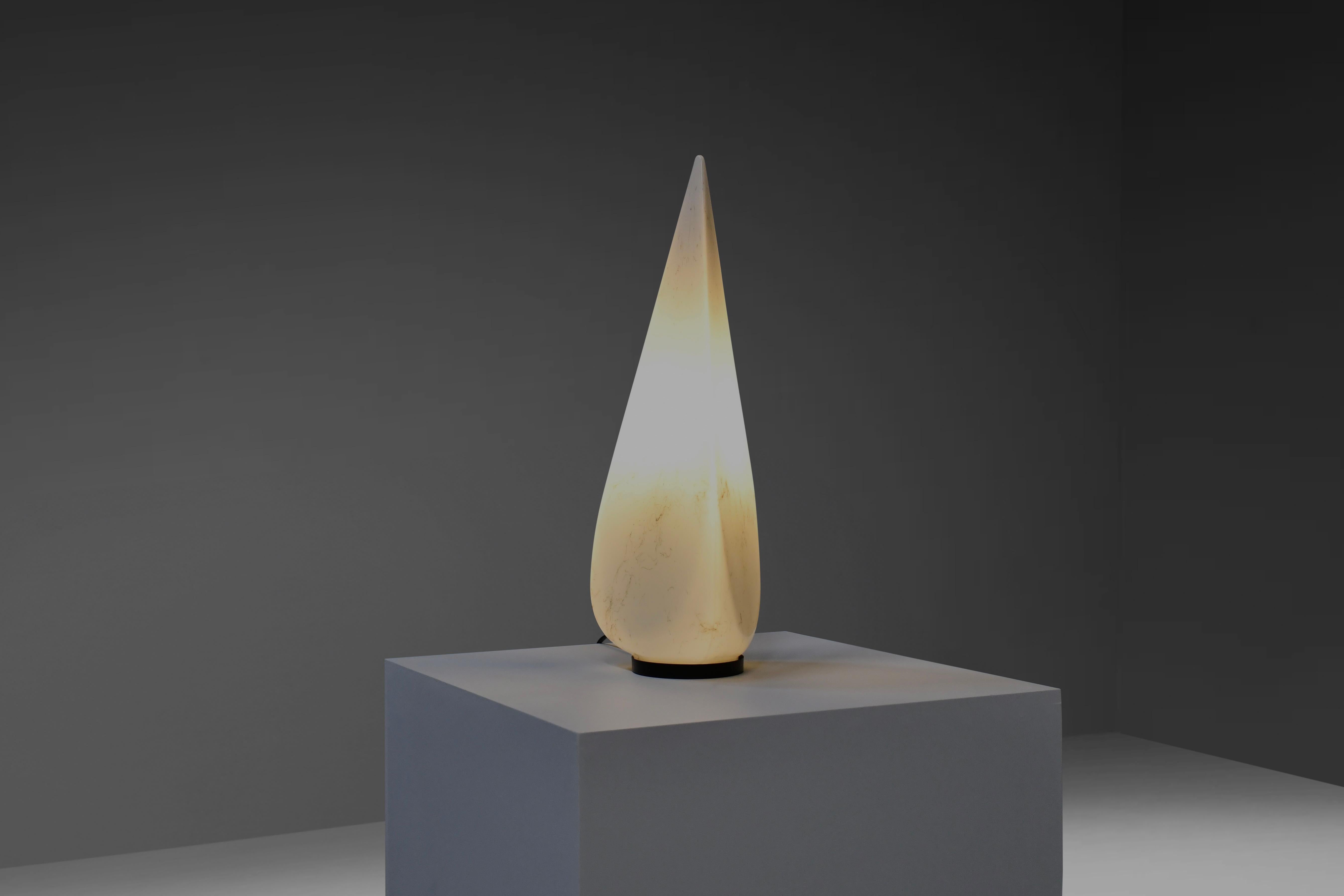 Large Murano Glass Pyramid Table Lamp by Lino Tagliapietra, Italy For Sale 1