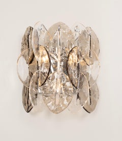 Grandes apliques de cristal de Murano, CEO, diseñados por Carlo Nason, Kalmar, Austria, años 70