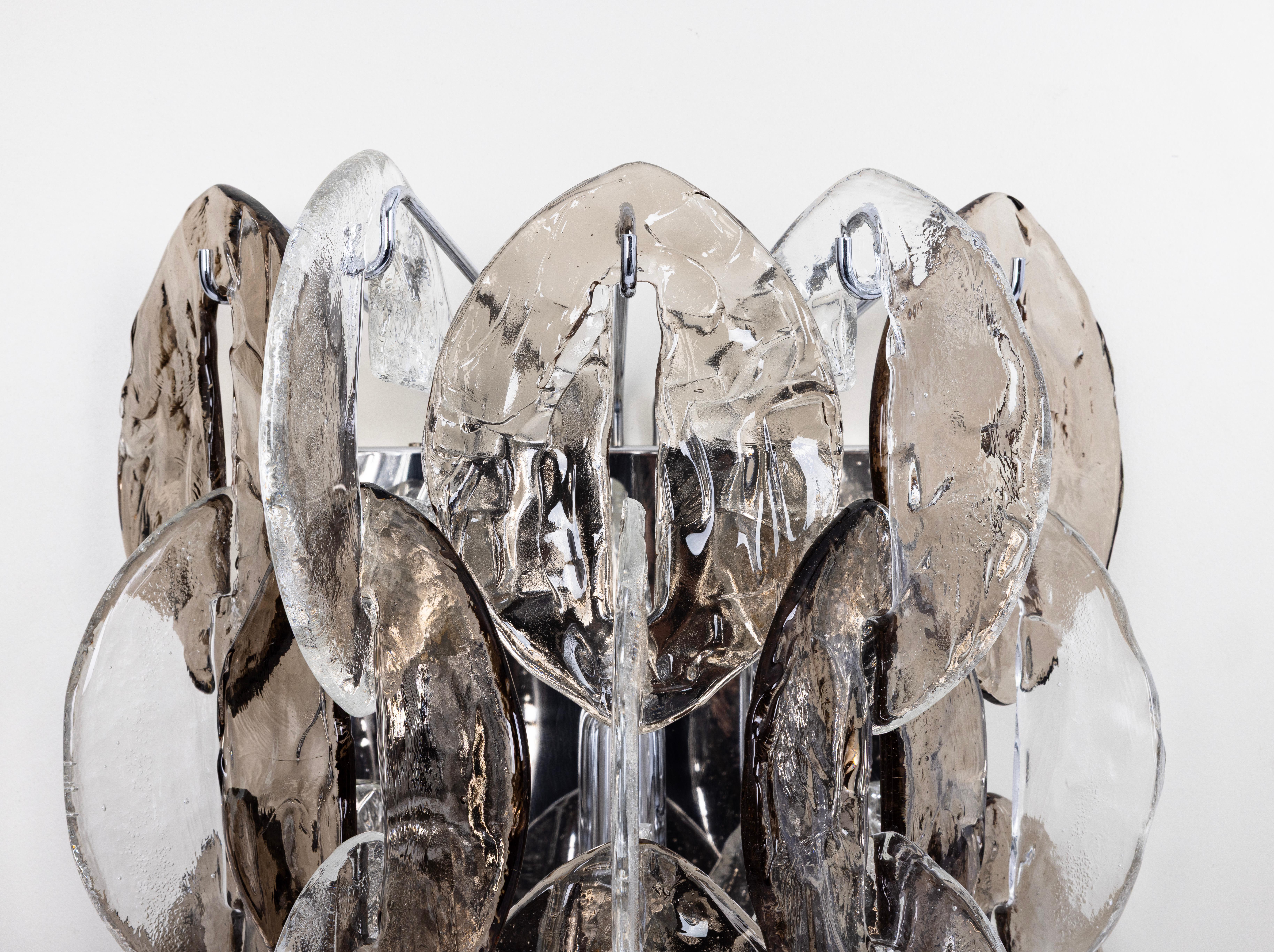 Fine XX secolo Grandi lampade in vetro di Murano, CEO, disegnate da Carlo Nason, Kalmar, Austria, anni '70 in vendita