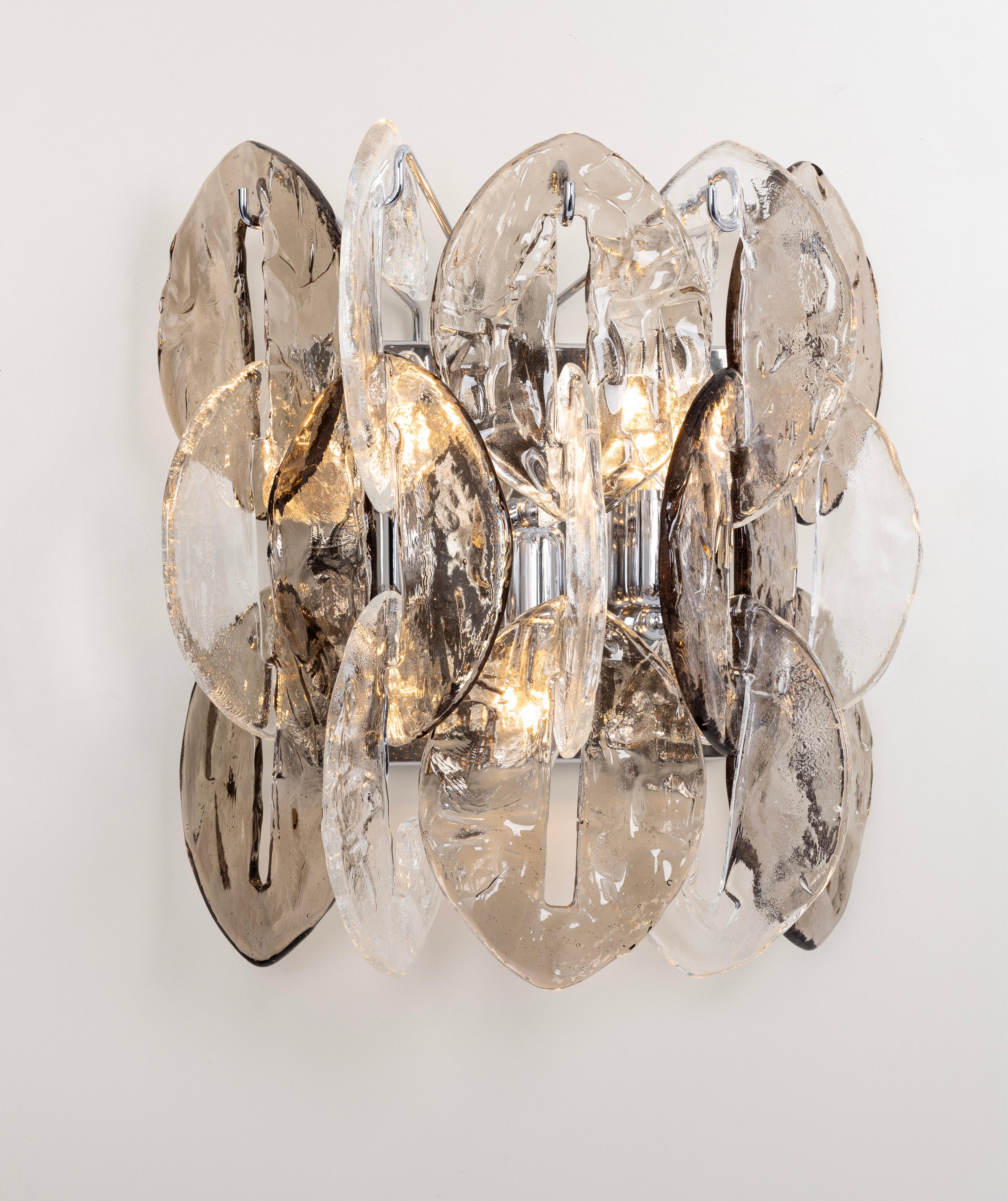 Grandi lampade in vetro di Murano, CEO, disegnate da Carlo Nason, Kalmar, Austria, anni '70 in vendita 2