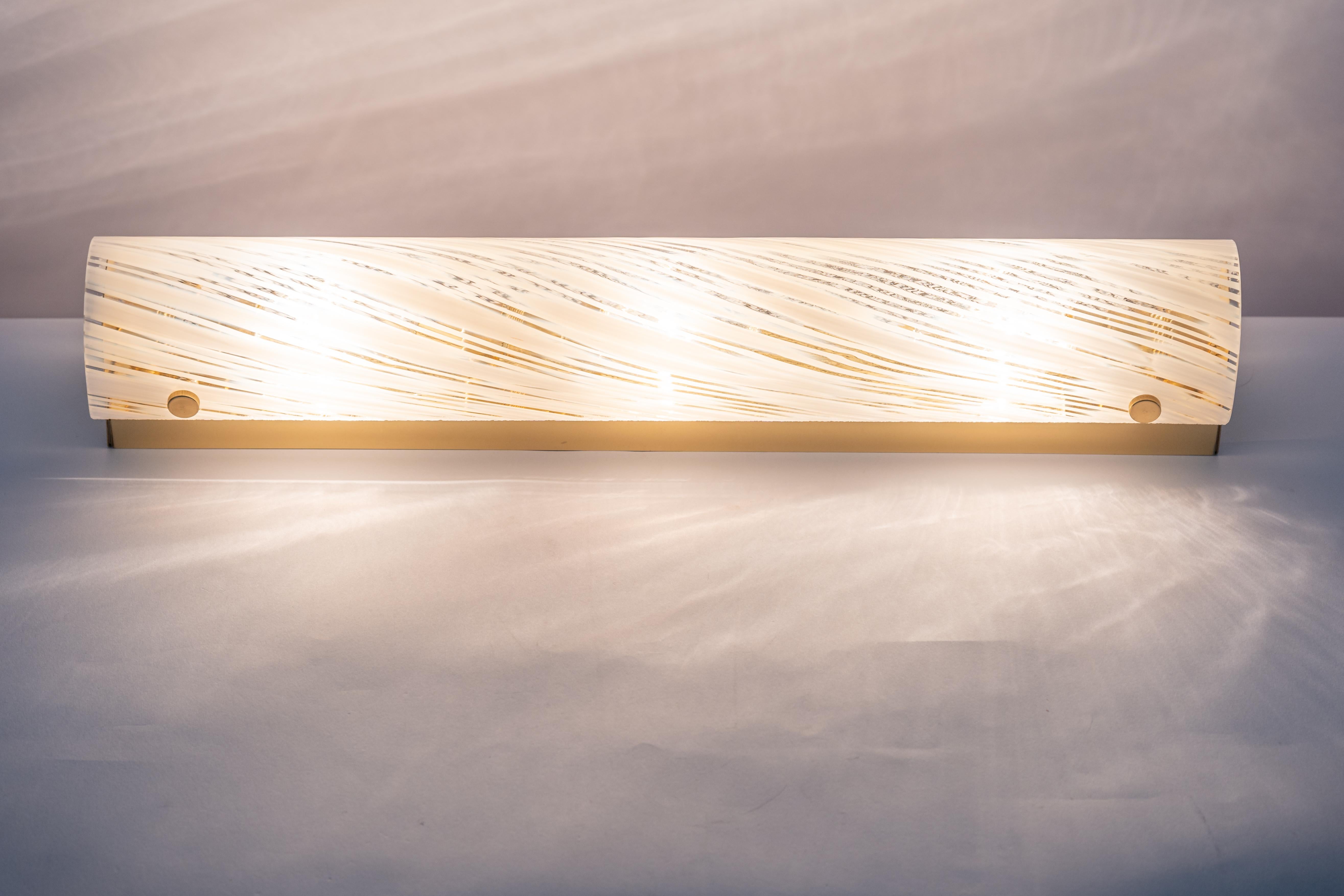 Juego de 2 grandes apliques de cristal de Murano Modernist Wall Light, Alemania, años 60 en venta 4