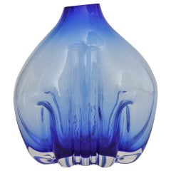 Large Murano Glass Sculptural Vase by TONI ZUCCHERI