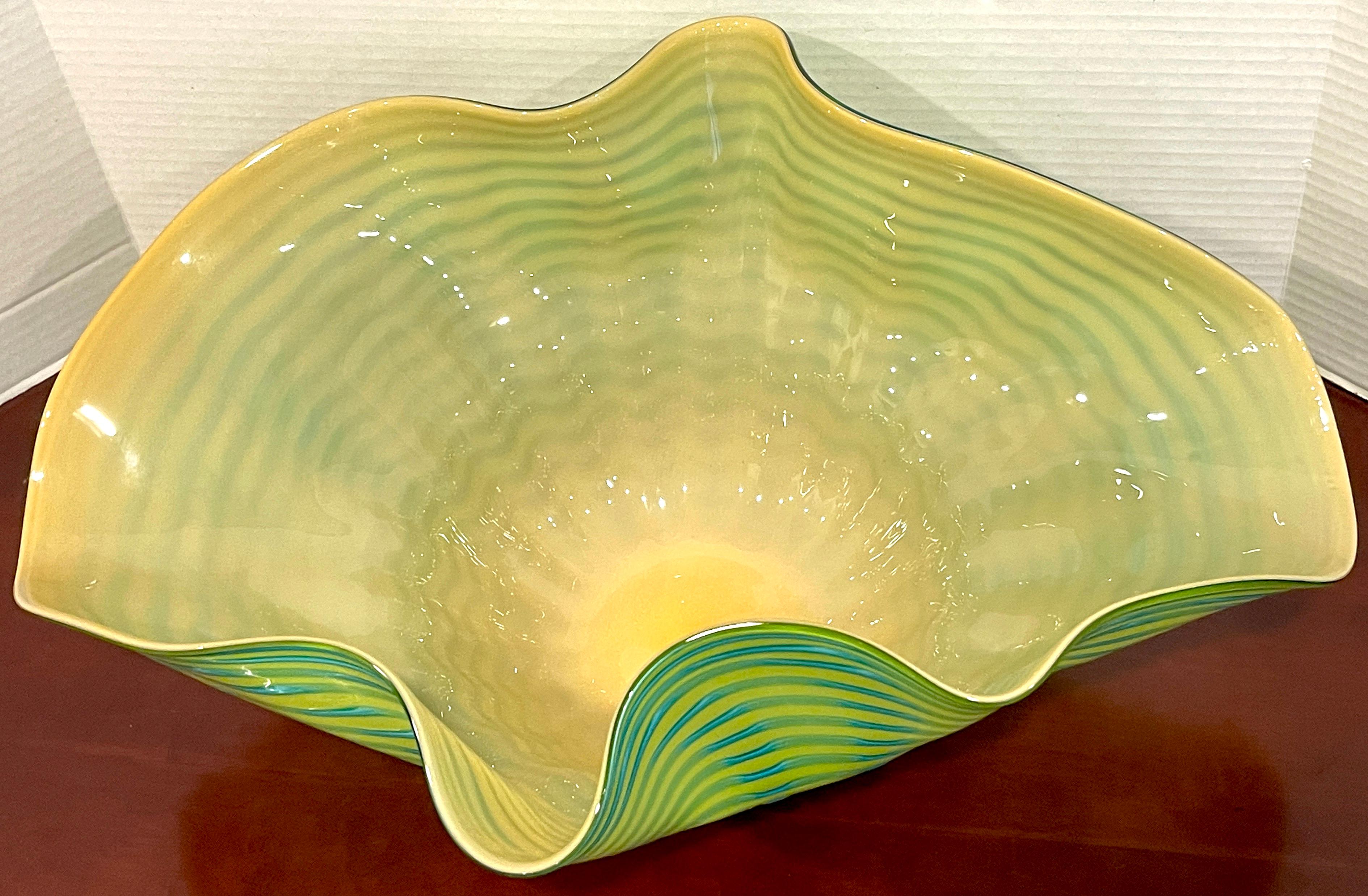 Large Murano Glass Seaform Bowl, in the Style of Chihuly 4